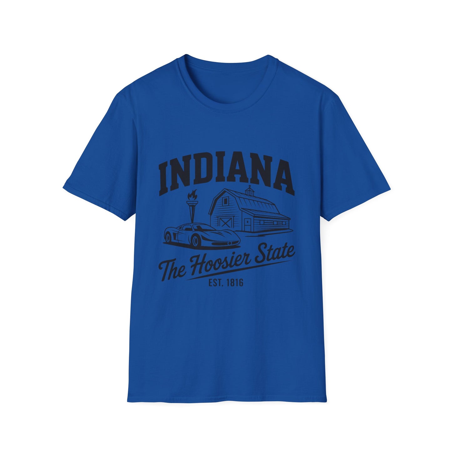 Indiana Hoosier State T-Shirt, Unisex Graphic Tee, Soft Cotton Shirt for Indiana Fans, Vintage Style Apparel, Great for Gifts