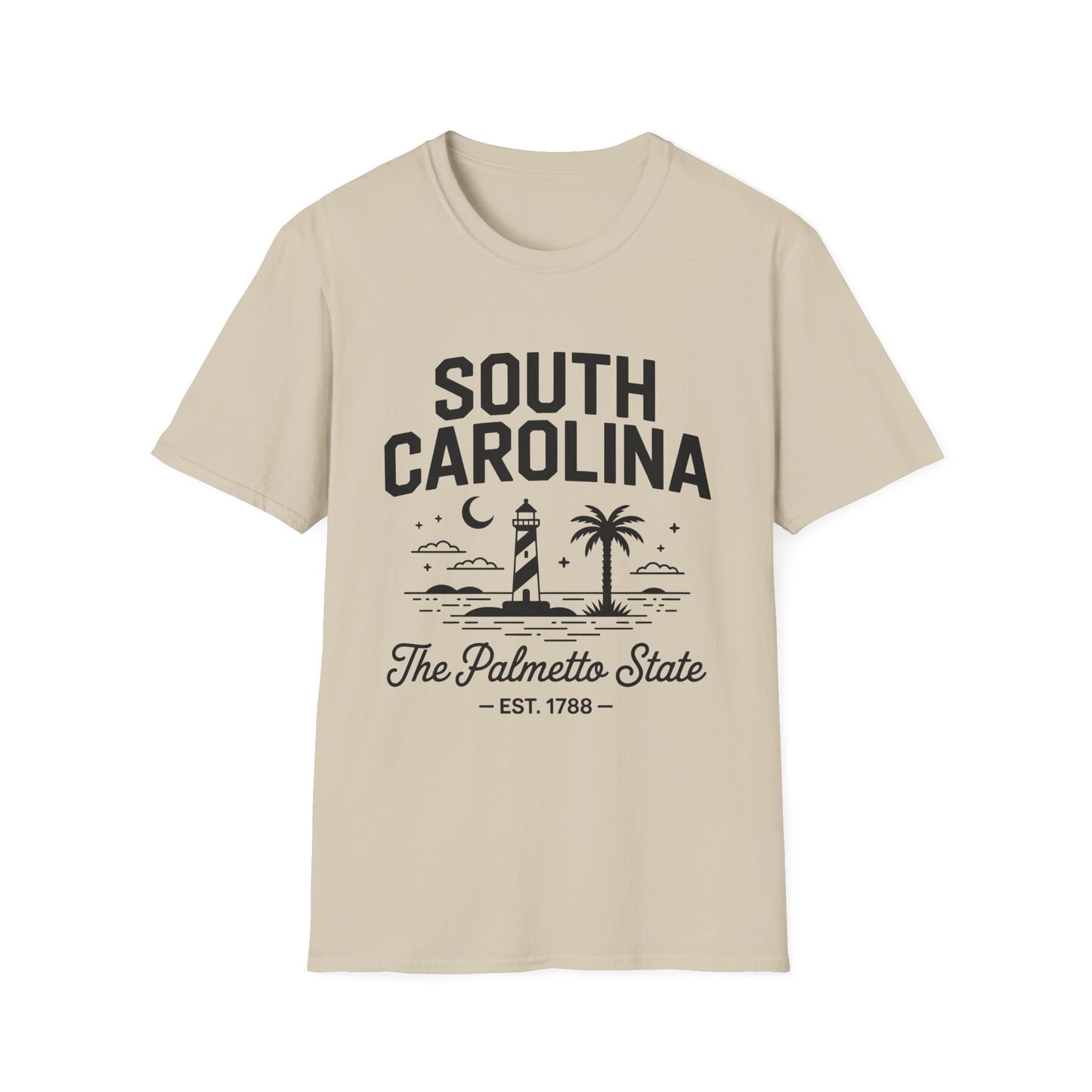 South Carolina Graphic T-Shirt, Casual Wear, Beach Vibes, State Pride Apparel, Travel Souvenir, Gift for Southerners