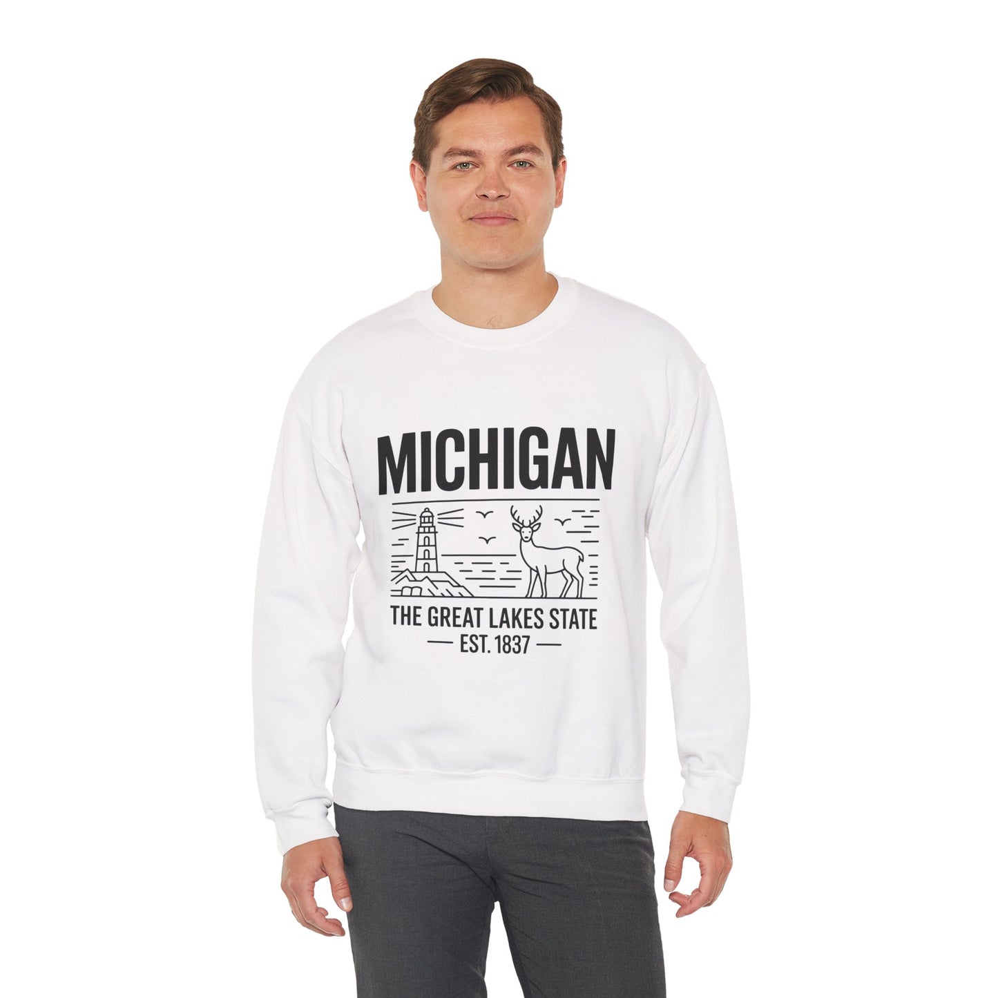 Michigan Pride Sweatshirt | Unisex Heavy Blend™ Crewneck | Great Lakes State Gift | Cozy Apparel for Outdoors | Perfect for All Seasons