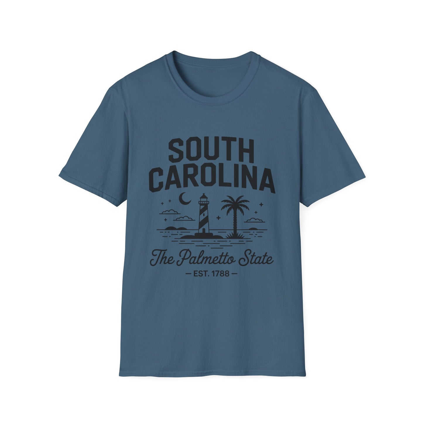 South Carolina Graphic T-Shirt, Casual Wear, Beach Vibes, State Pride Apparel, Travel Souvenir, Gift for Southerners