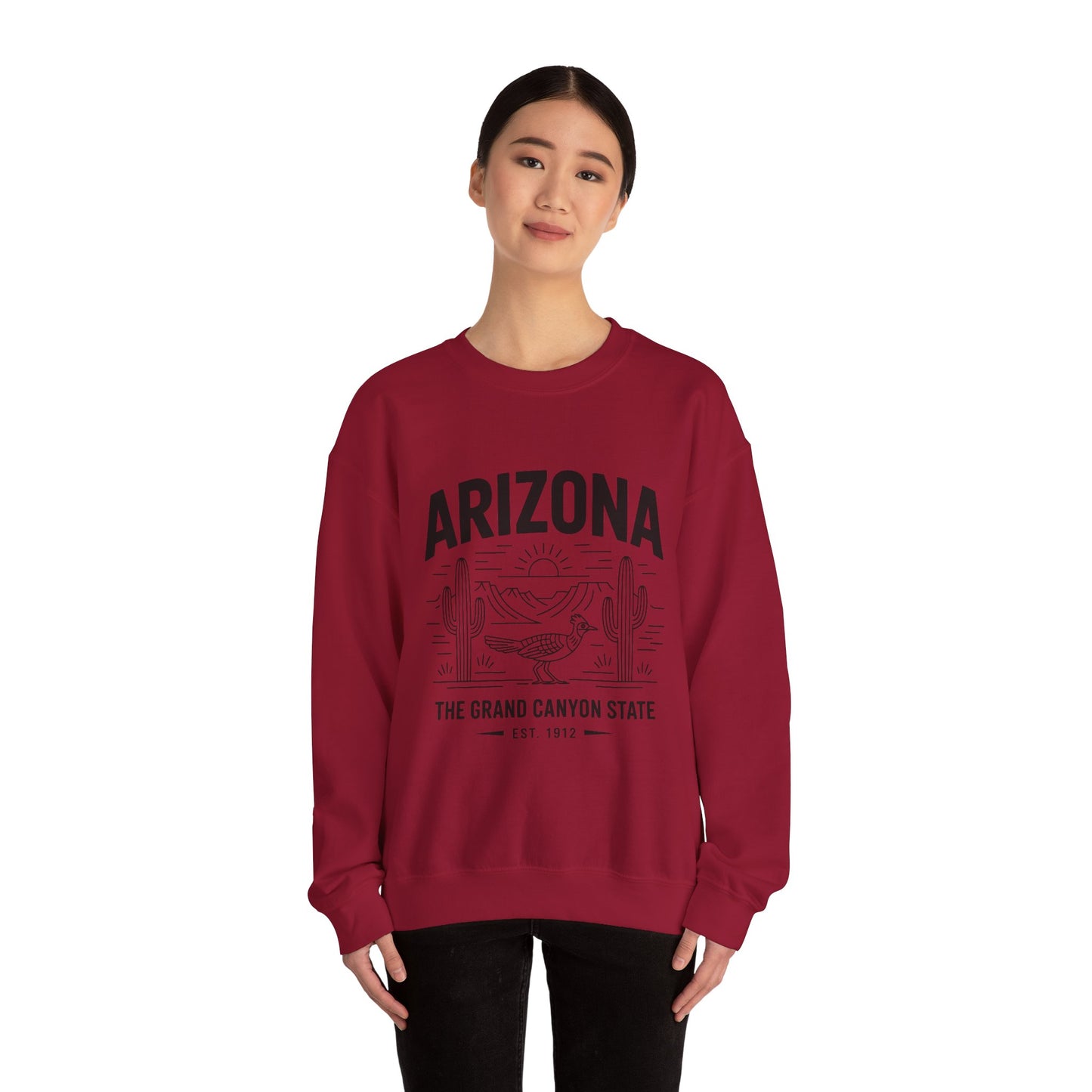 Arizona Crewneck Sweatshirt | Vintage State Apparel, Gift for Travelers, Southwest Style, Unisex Fashion, Cozy Outfit
