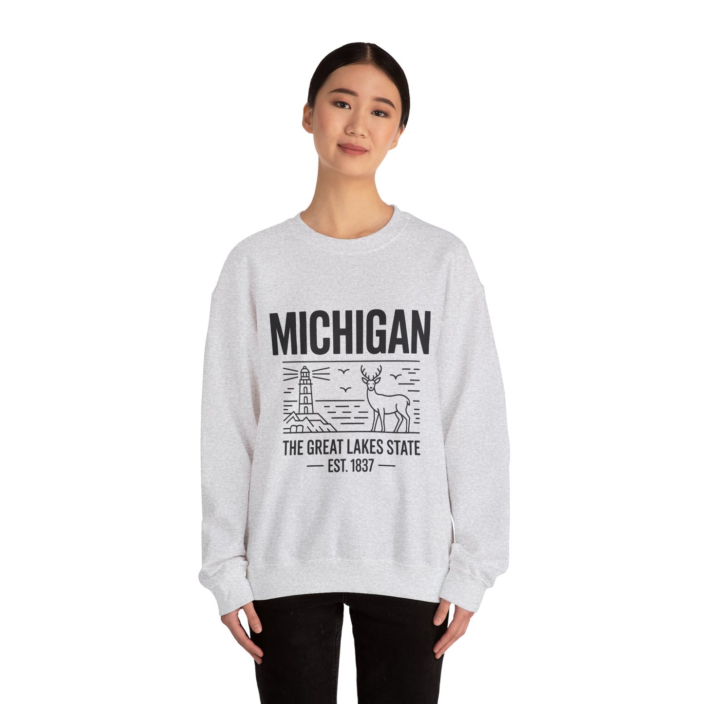 Michigan Pride Sweatshirt | Unisex Heavy Blend™ Crewneck | Great Lakes State Gift | Cozy Apparel for Outdoors | Perfect for All Seasons