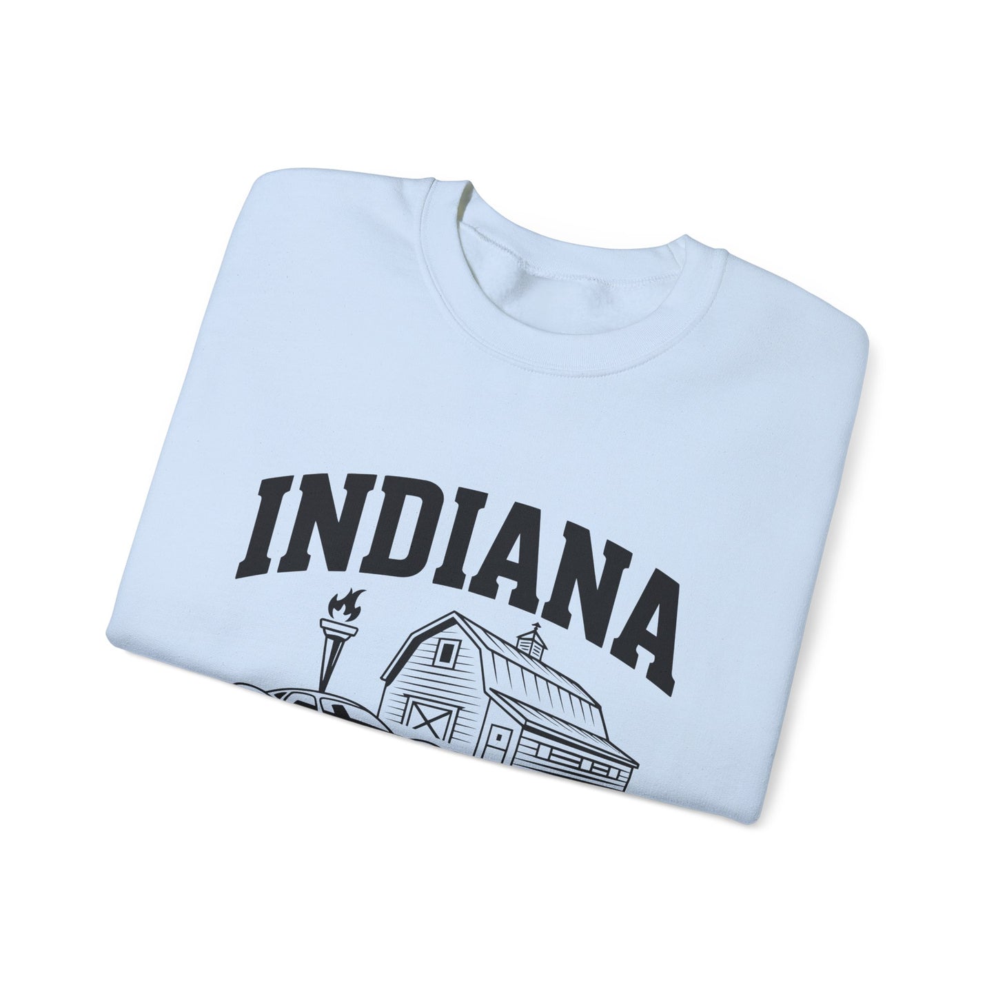 Indiana Unisex Heavy Blend Crewneck Sweatshirt | Cozy State Pride Apparel, Gift for Hoosiers, Casual Wear, Home Comfort