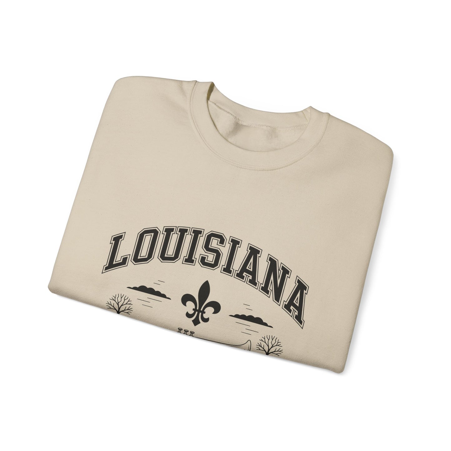 Louisiana Pelican State Sweatshirt, Unisex Crewneck, Cozy Gift for Birthdays, Travel Souvenir, Casual Style for All Occasions