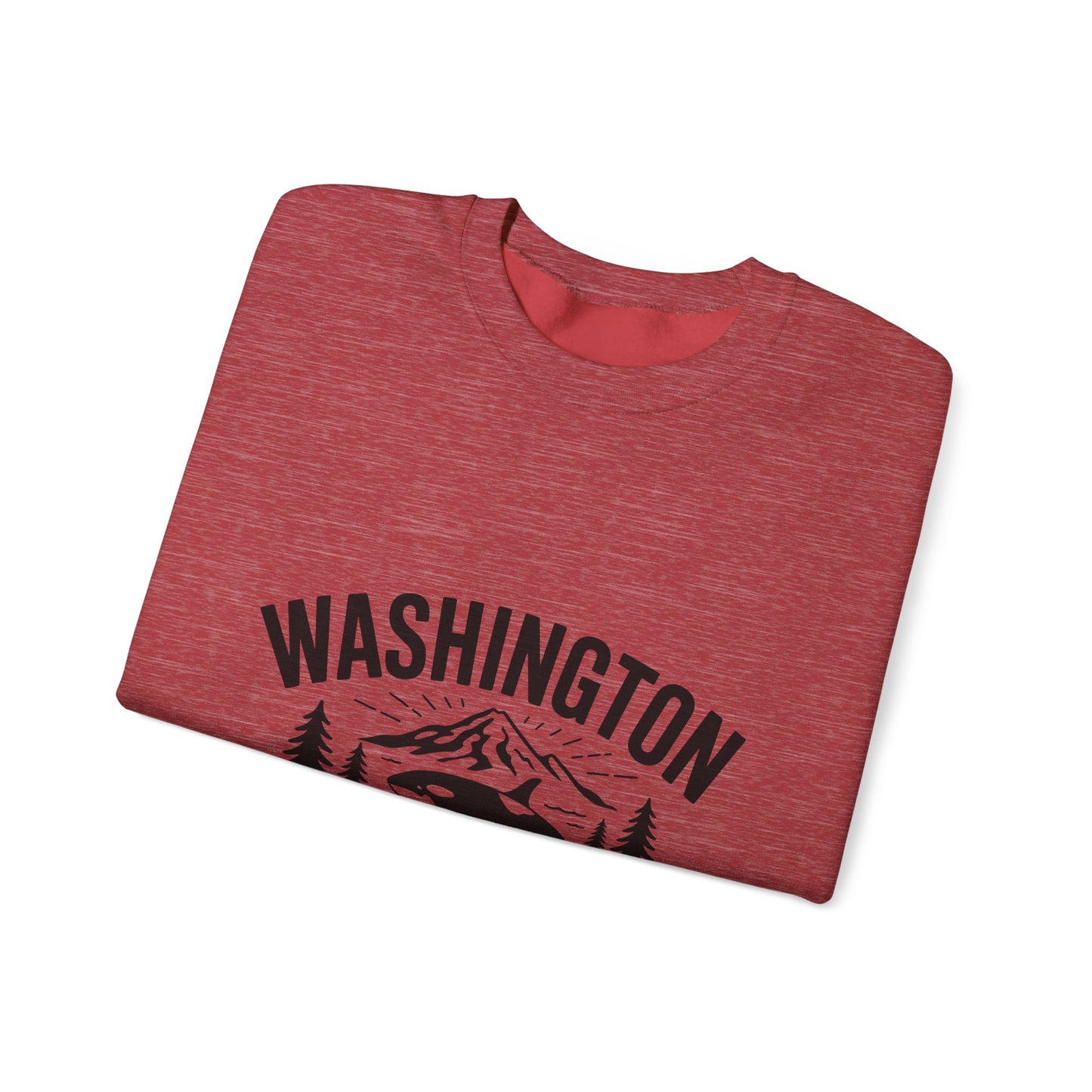 Washington Evergreen State Sweatshirt, Cozy Unisex Crewneck, Perfect for Travel, Nature Lovers, Gift Idea for Holidays