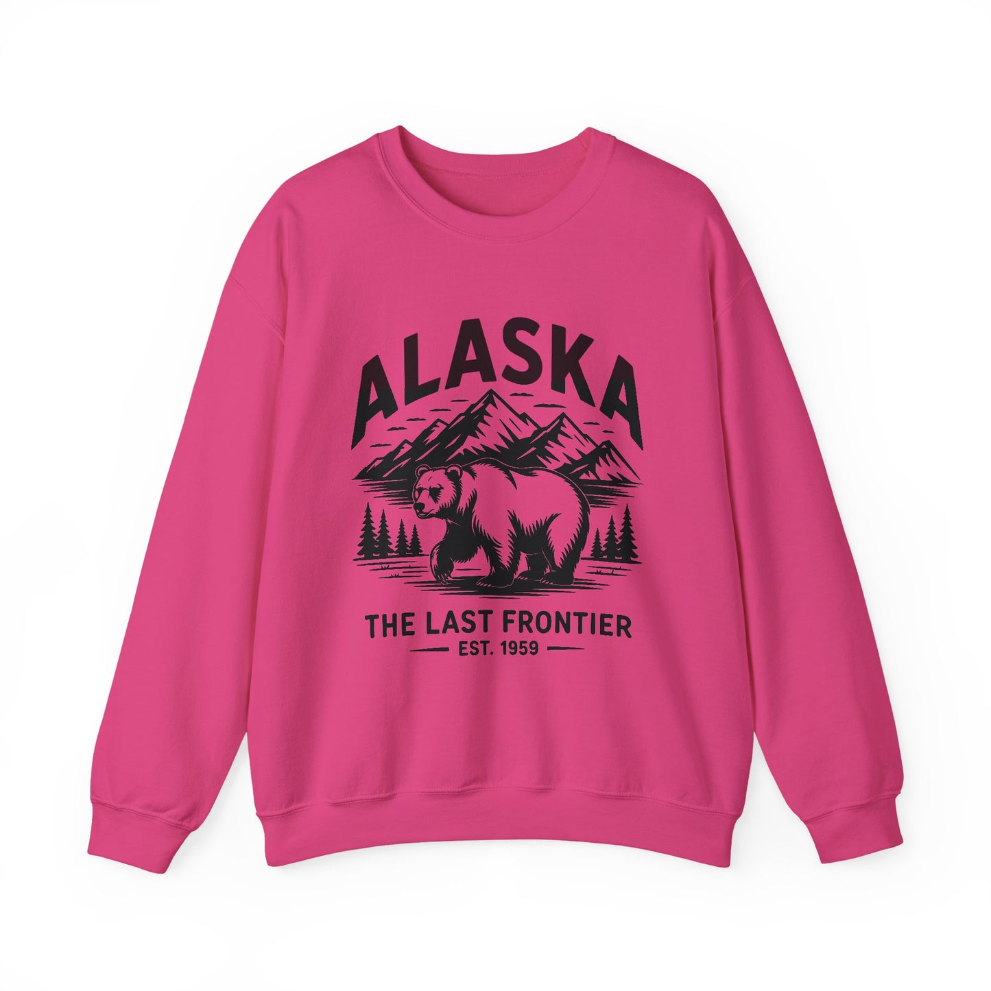 Alaska Bear Crewneck Sweatshirt - Cozy Unisex Pullover, Perfect for Outdoor Lovers, Holiday Gift, Adventure Wear, Travel Sweatshirt
