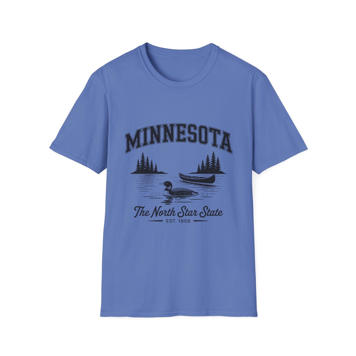 Minnesota Vintage Lake T-Shirt, Softstyle Tee, Cool Gift for Outdoor Lovers, Summer Apparel, Nature Enthusiast Wear