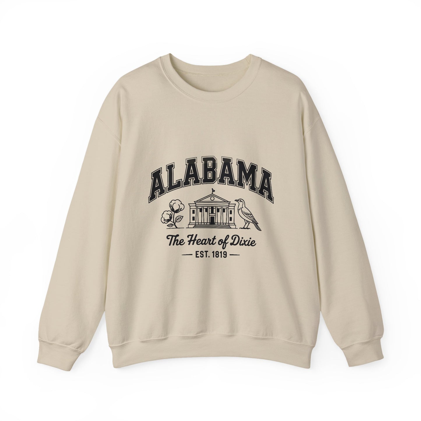 Southern Pride Alabama Crewneck Sweatshirt | Casual Wear, Gift for Alabama Fans, College Apparel, Unisex Sweatshirt, Cozy Outfit