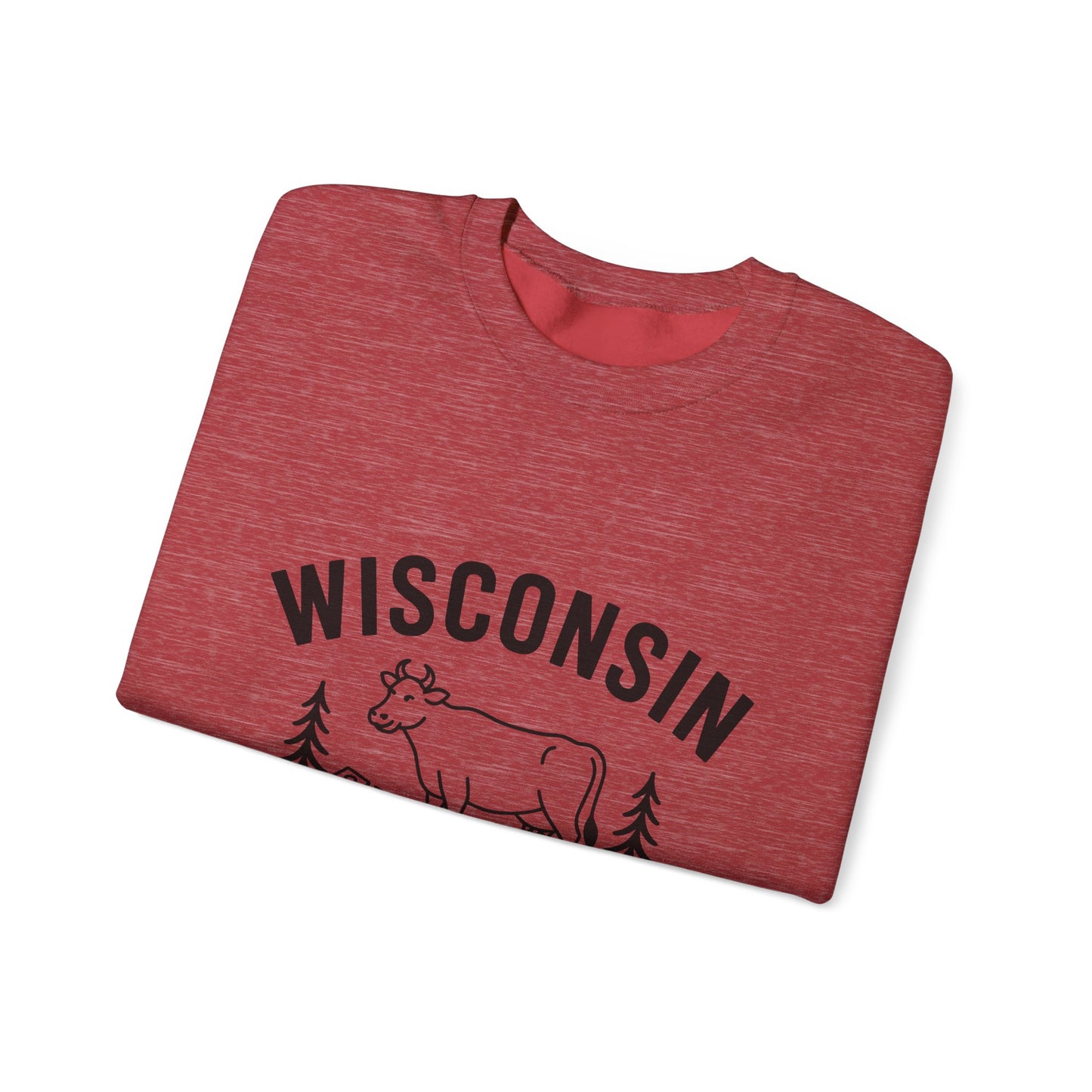 Wisconsin Badger State Sweatshirt, Unisex Crewneck, Cozy Gift for State Pride, Travel Souvenir, Homewear