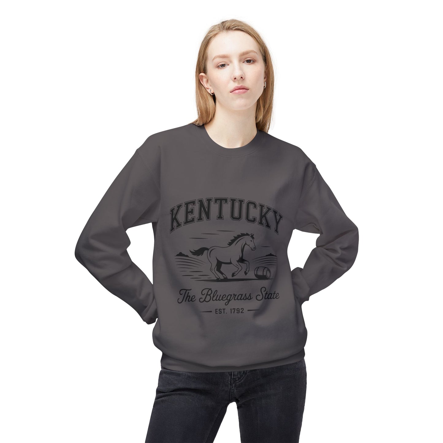 Kentucky Vintage Fleece Sweatshirt, Cozy Crewneck for Fans, Perfect for Gifts, Warm Fall Layer, Kentucky Pride Apparel