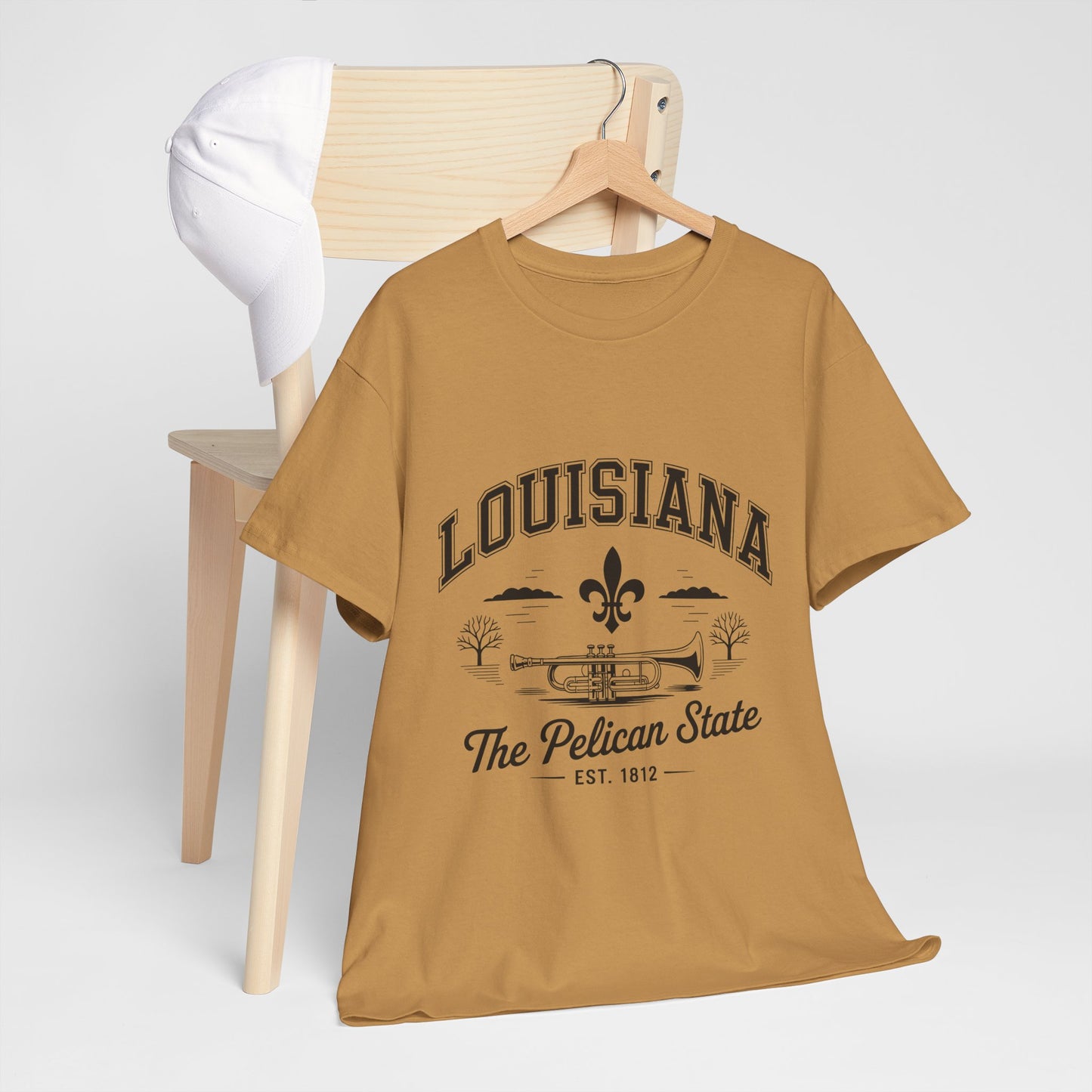 Louisiana State Pride Tee, Unisex Heavy Cotton T-Shirt, Perfect for Souvenir, Gift, Louisiana Lover, Home State Shirt