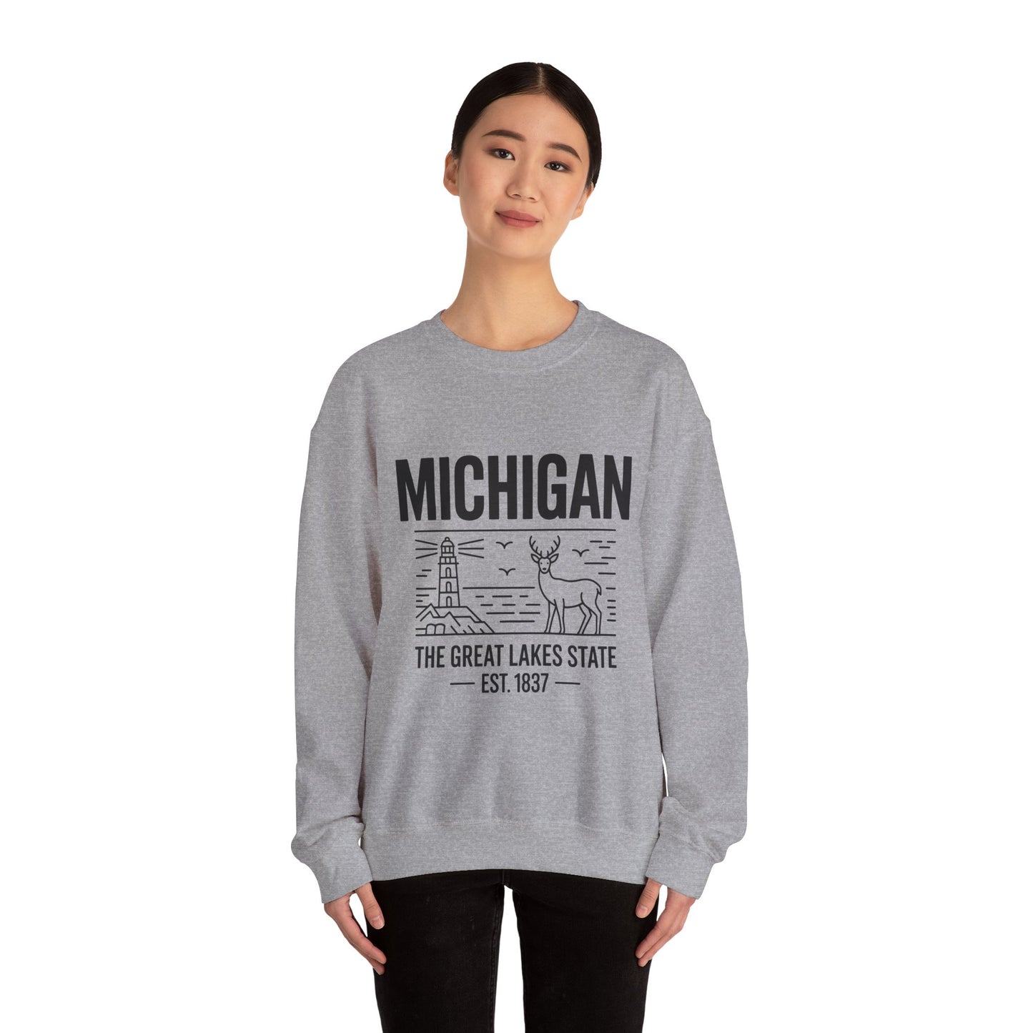 Michigan Pride Sweatshirt | Unisex Heavy Blend™ Crewneck | Great Lakes State Gift | Cozy Apparel for Outdoors | Perfect for All Seasons