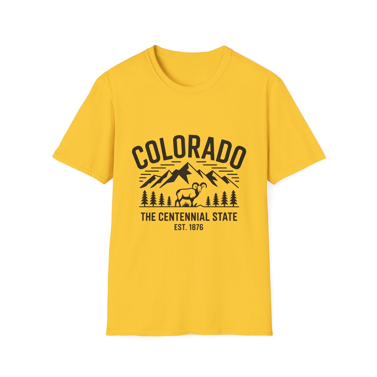 Colorado Adventure Unisex Softstyle T-Shirt, Casual Wear, Travel Tee, Nature Lover Gift, Graphic Tee, Outdoor Apparel