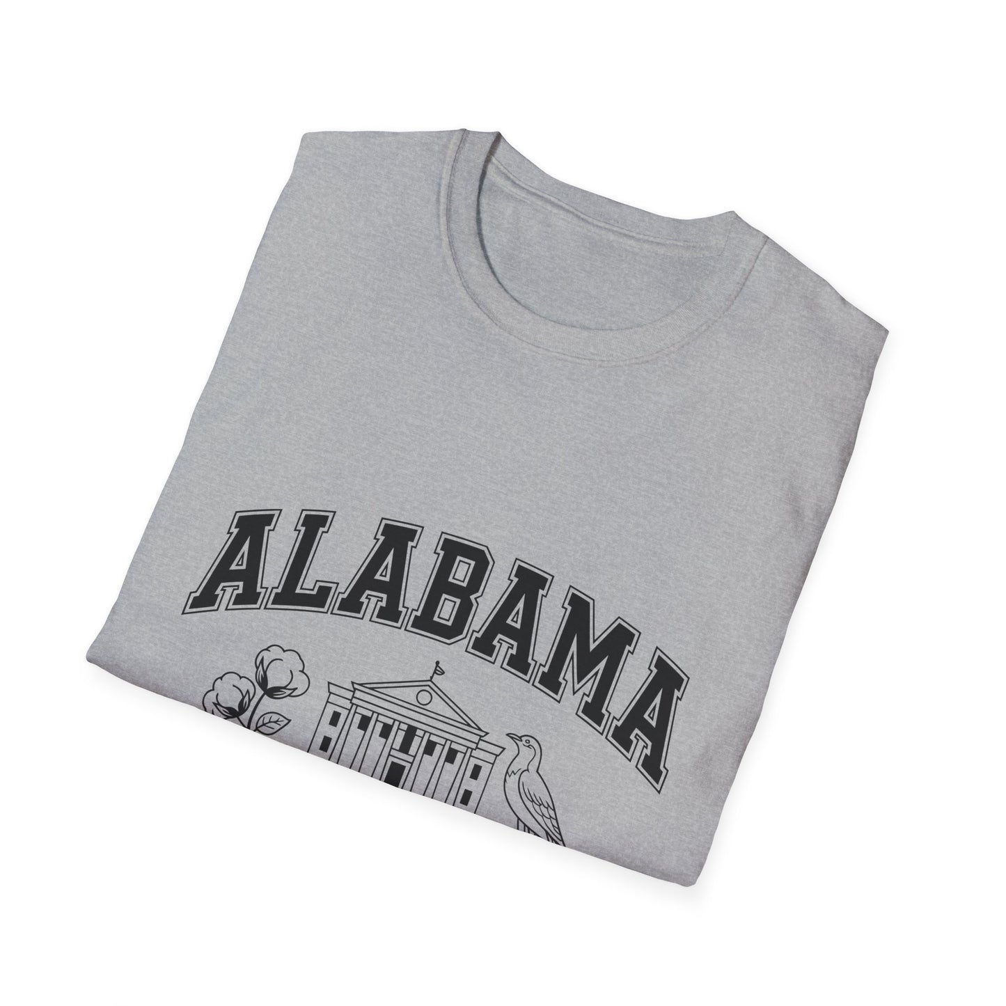 Alabama Heart of Dixie T-Shirt, Vintage Graphic Tee, Southern Pride Apparel, Casual Summer Wear, Gift Idea for Fans, State Pride Top