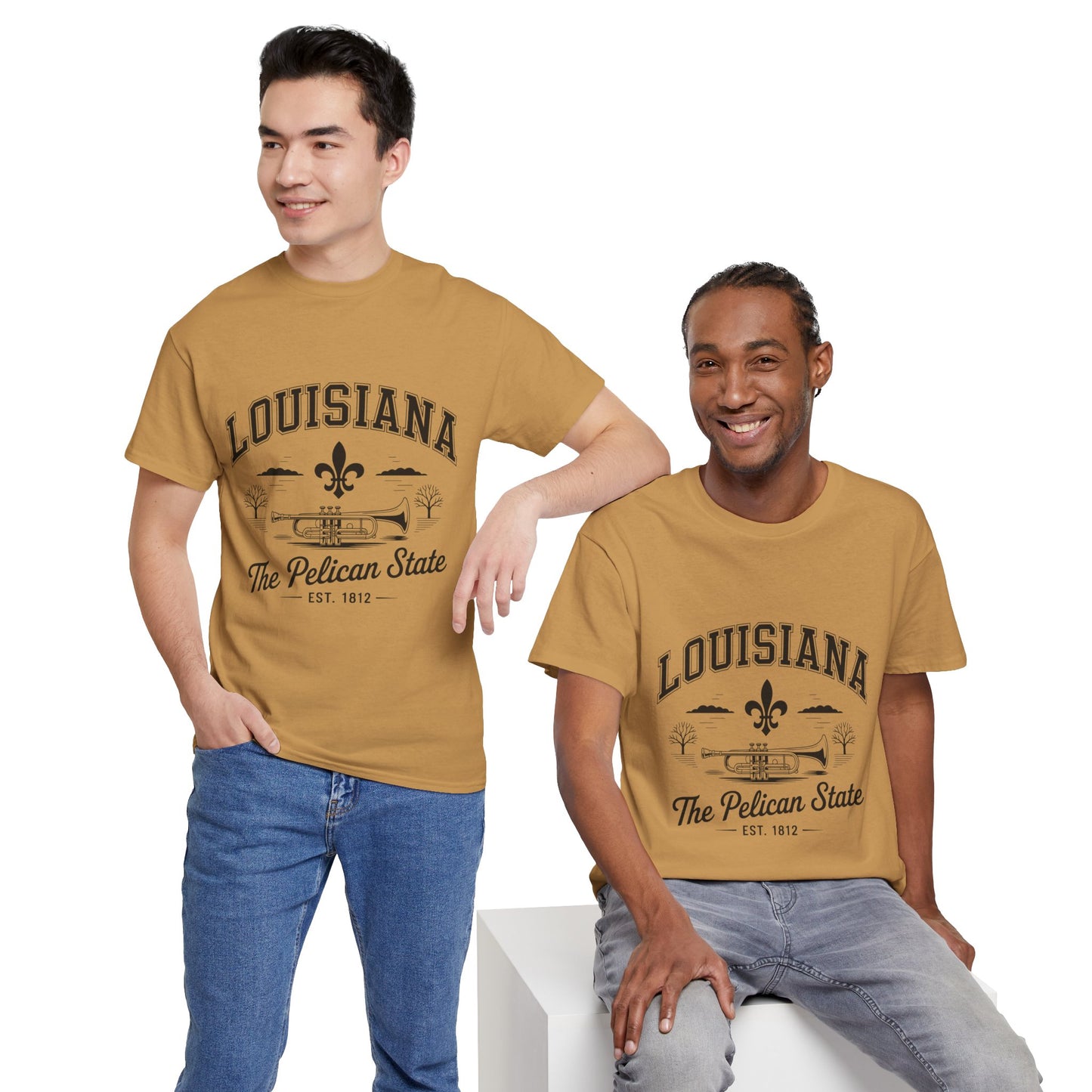 Louisiana State Pride Tee, Unisex Heavy Cotton T-Shirt, Perfect for Souvenir, Gift, Louisiana Lover, Home State Shirt