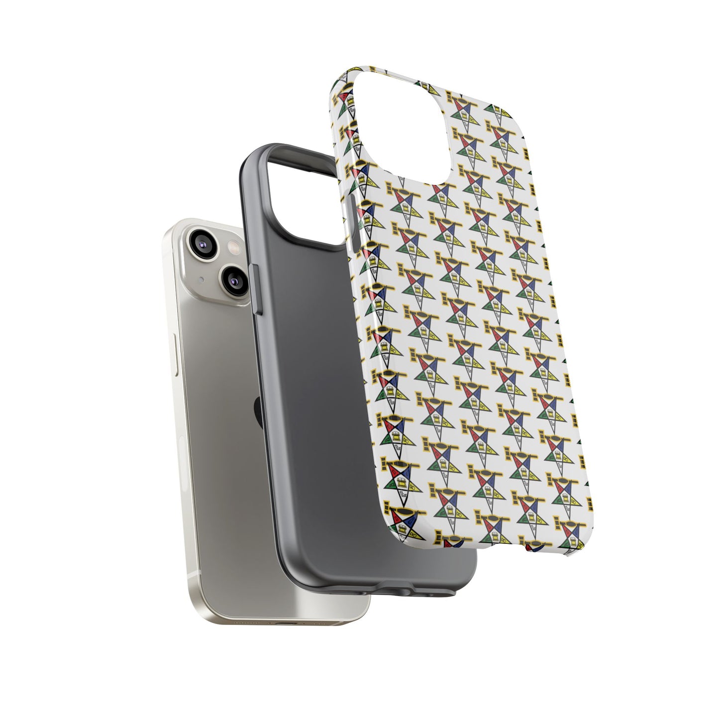 Tough Cases iPhone Case, Colorful Geometric Phone Cover, Unique Gift for Tech Lovers, Durable Phone Accessories, Trendy Phone Protector