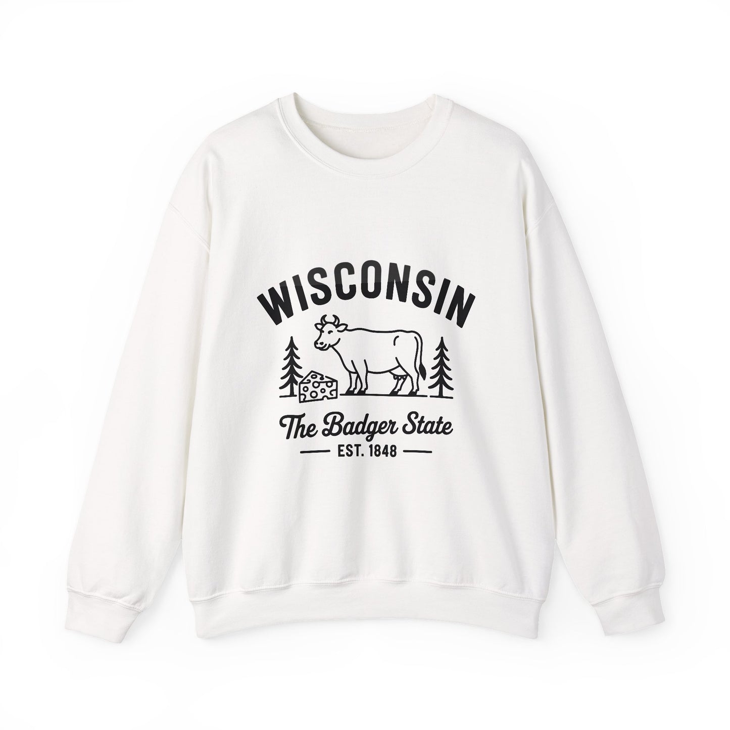 Wisconsin Badger State Sweatshirt, Unisex Crewneck, Cozy Gift for State Pride, Travel Souvenir, Homewear