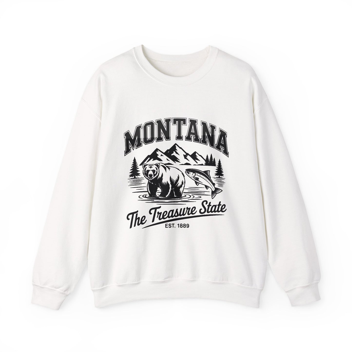 Montana Adventure Crewneck Sweatshirt, Cozy Graphic Sweatshirt, Gift for Nature Lovers, Casual Outfit, Perfect for Fall and Winter