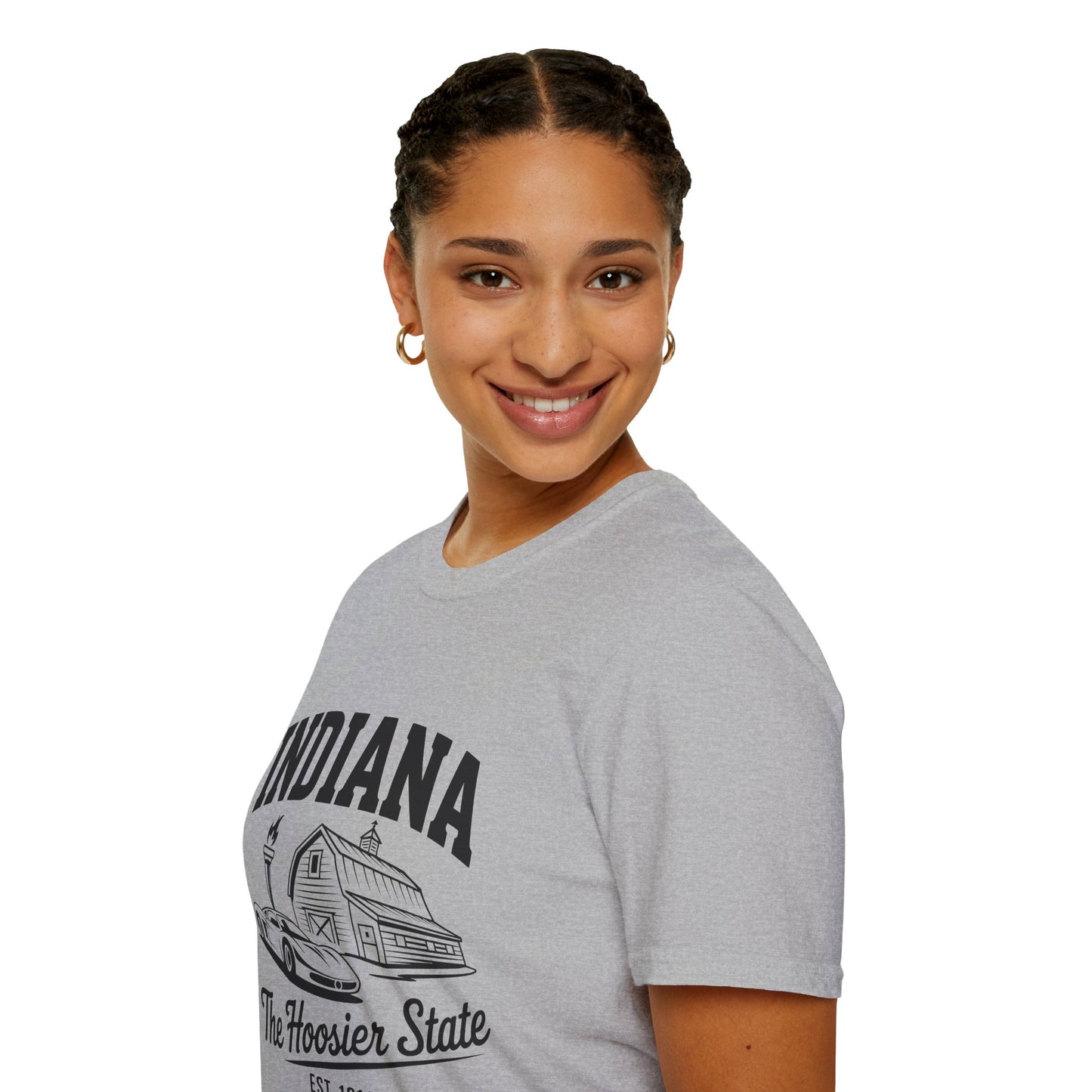Indiana Hoosier State T-Shirt, Unisex Graphic Tee, Soft Cotton Shirt for Indiana Fans, Vintage Style Apparel, Great for Gifts
