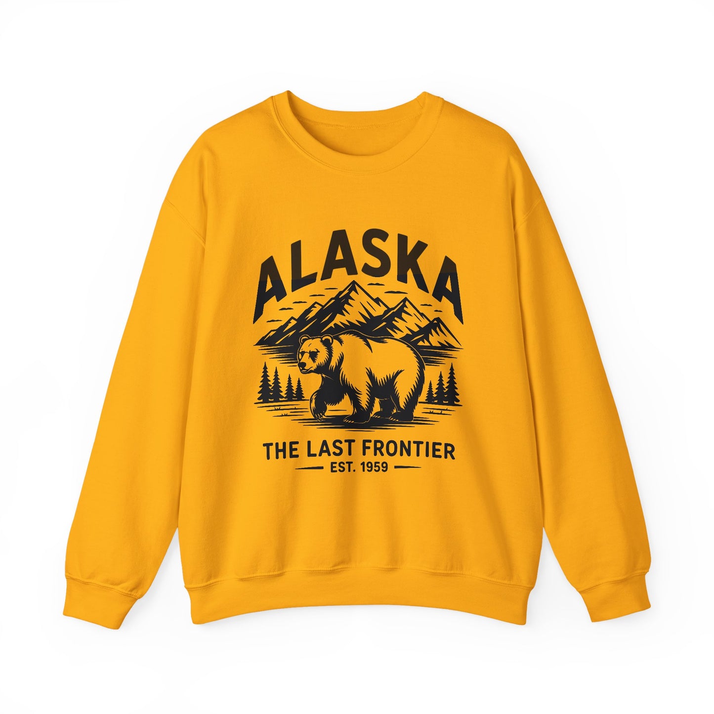 Alaska Bear Crewneck Sweatshirt - Cozy Unisex Pullover, Perfect for Outdoor Lovers, Holiday Gift, Adventure Wear, Travel Sweatshirt