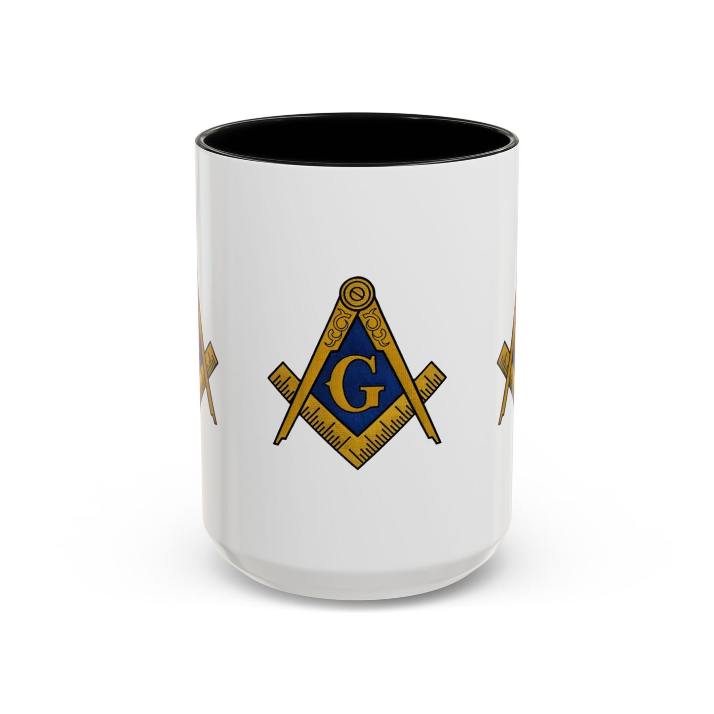 Masonic Accent Coffee Mug, Freemason Gift, Unique Coffee Cup, Fraternal Order Drinkware, Brotherhood Tea Mug