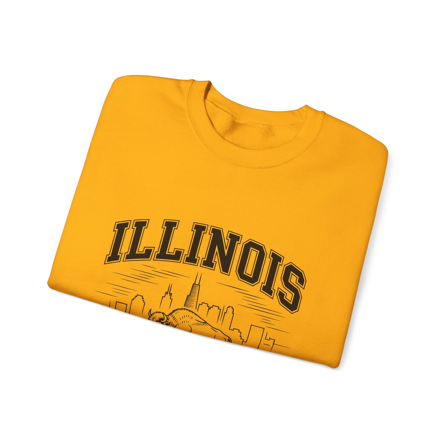 Illinois Crewneck Sweatshirt, Cozy Unisex Apparel, Prairie State Fashion, Gift for Illinois Lovers, Casual Everyday Wear
