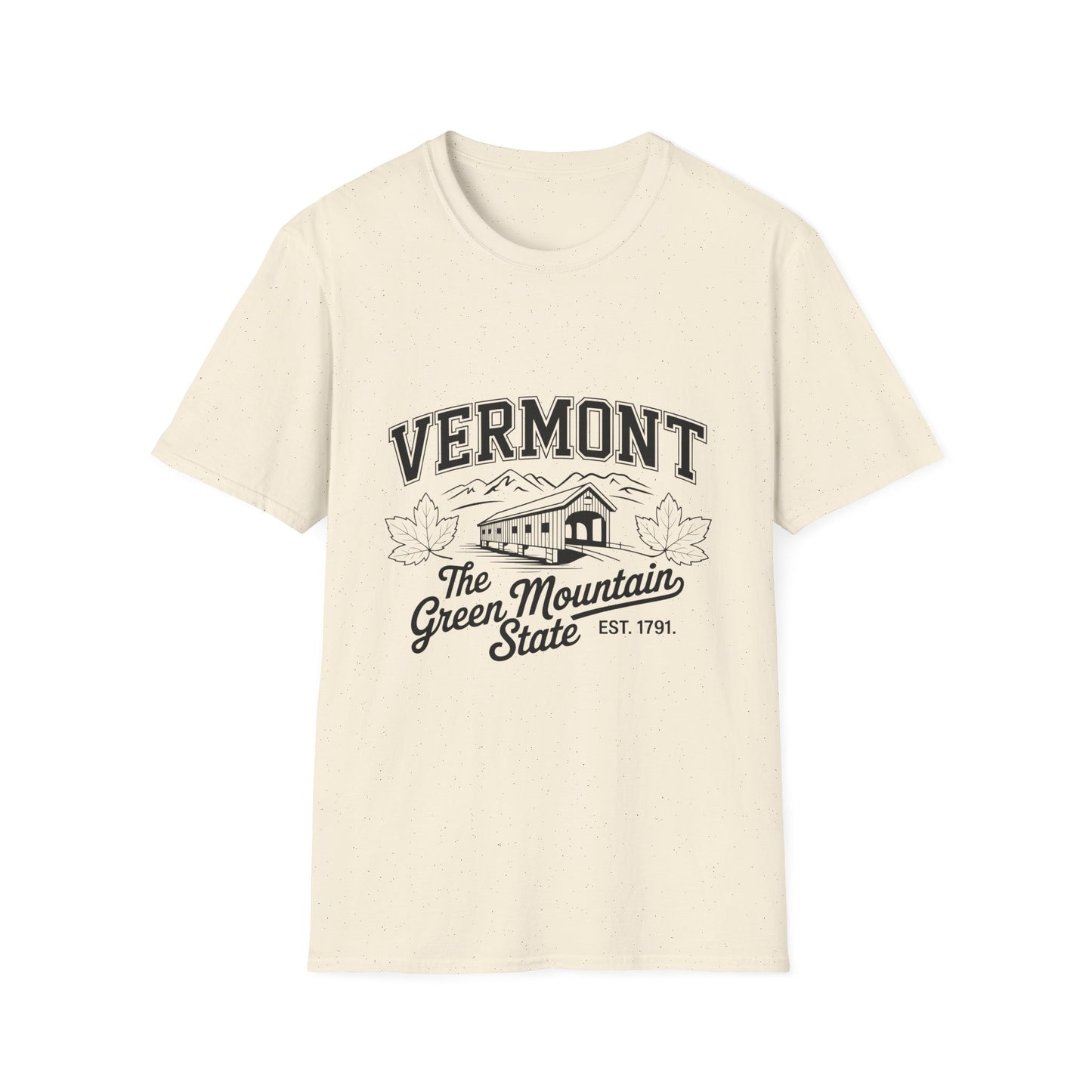 Vermont Vintage Graphic Tee, Softstyle Unisex Shirt, Nature Lover Gift, Travel Souvenir Tee, Casual Homewear, Outdoor Adventure Apparel