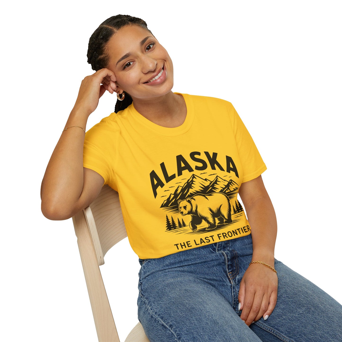 Alaska Adventure Unisex Softstyle T-Shirt, Casual Wear, Travel Shirt, Gift for Nature Lovers, Outdoor Apparel, Wildlife Enthusiast Tee