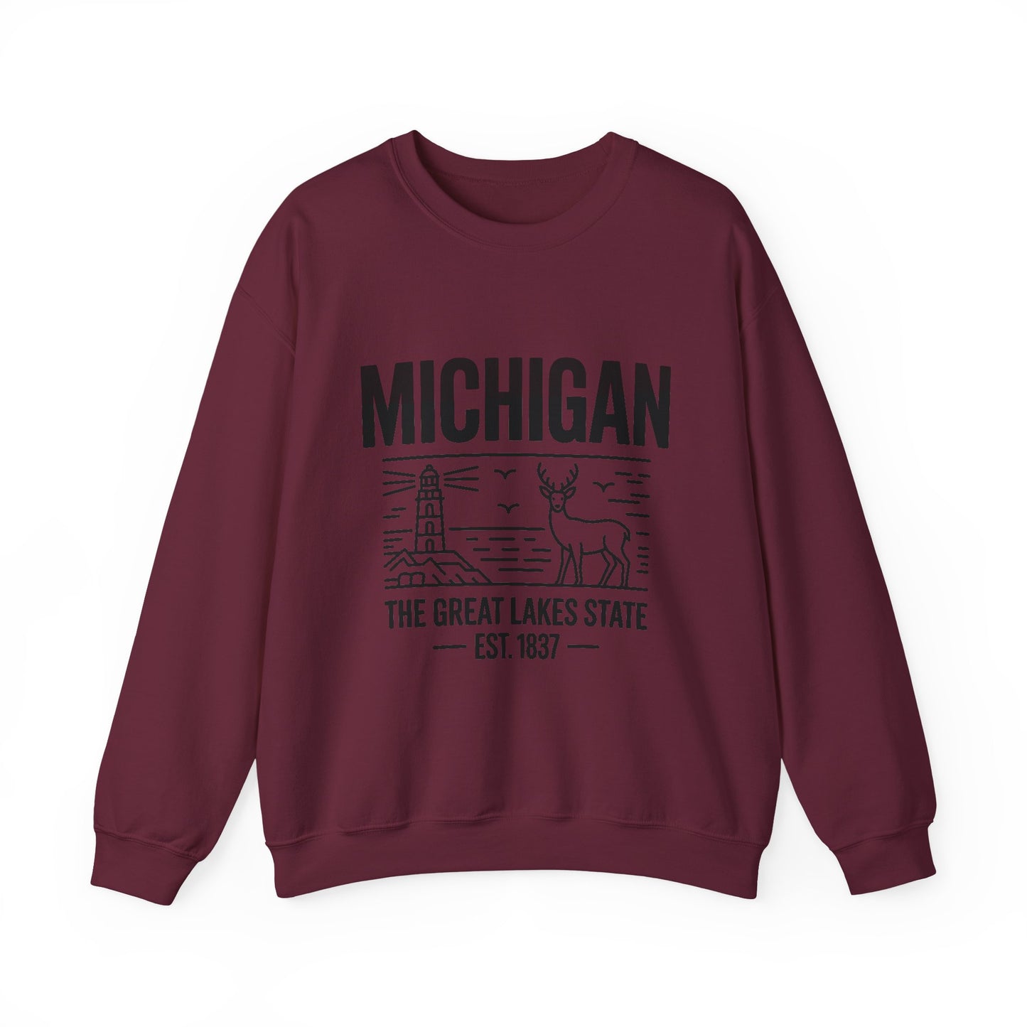 Michigan Pride Sweatshirt | Unisex Heavy Blend™ Crewneck | Great Lakes State Gift | Cozy Apparel for Outdoors | Perfect for All Seasons
