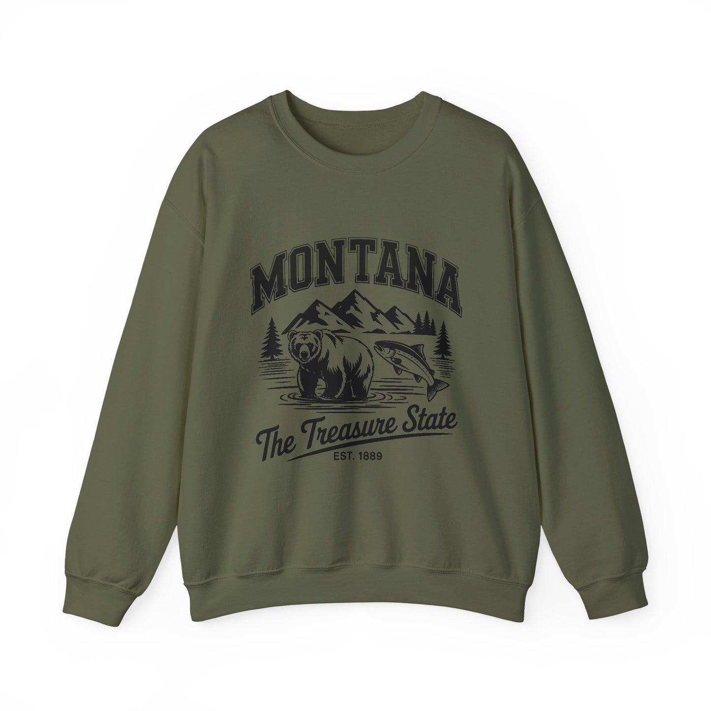 Montana Adventure Crewneck Sweatshirt, Cozy Graphic Sweatshirt, Gift for Nature Lovers, Casual Outfit, Perfect for Fall and Winter