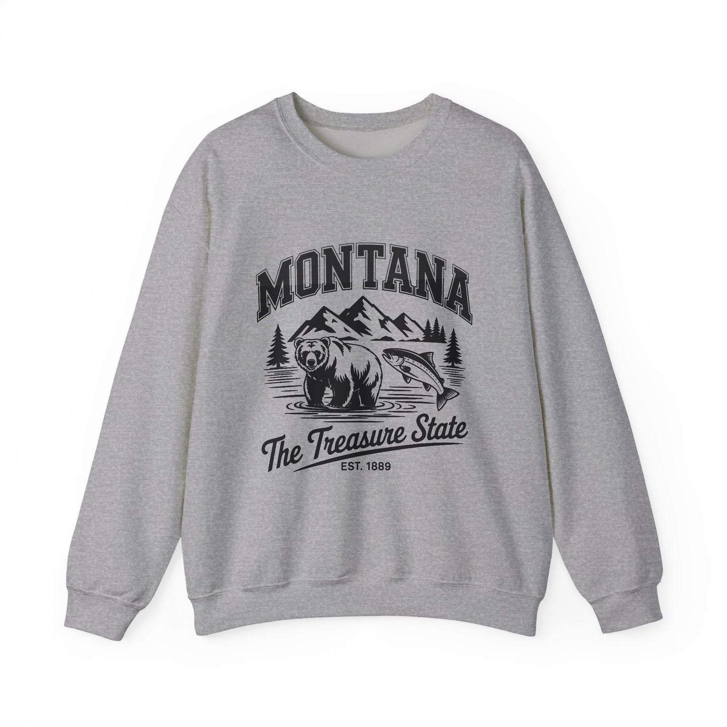 Montana Adventure Crewneck Sweatshirt, Cozy Graphic Sweatshirt, Gift for Nature Lovers, Casual Outfit, Perfect for Fall and Winter