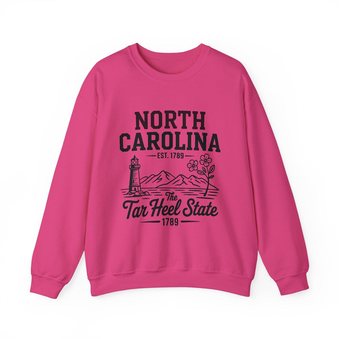 North Carolina Heavy Blend Sweatshirt, Cozy State Pride Crewneck, Unique Gift for Southerners, Perfect for Travel and Outdoors, Celebrate NC