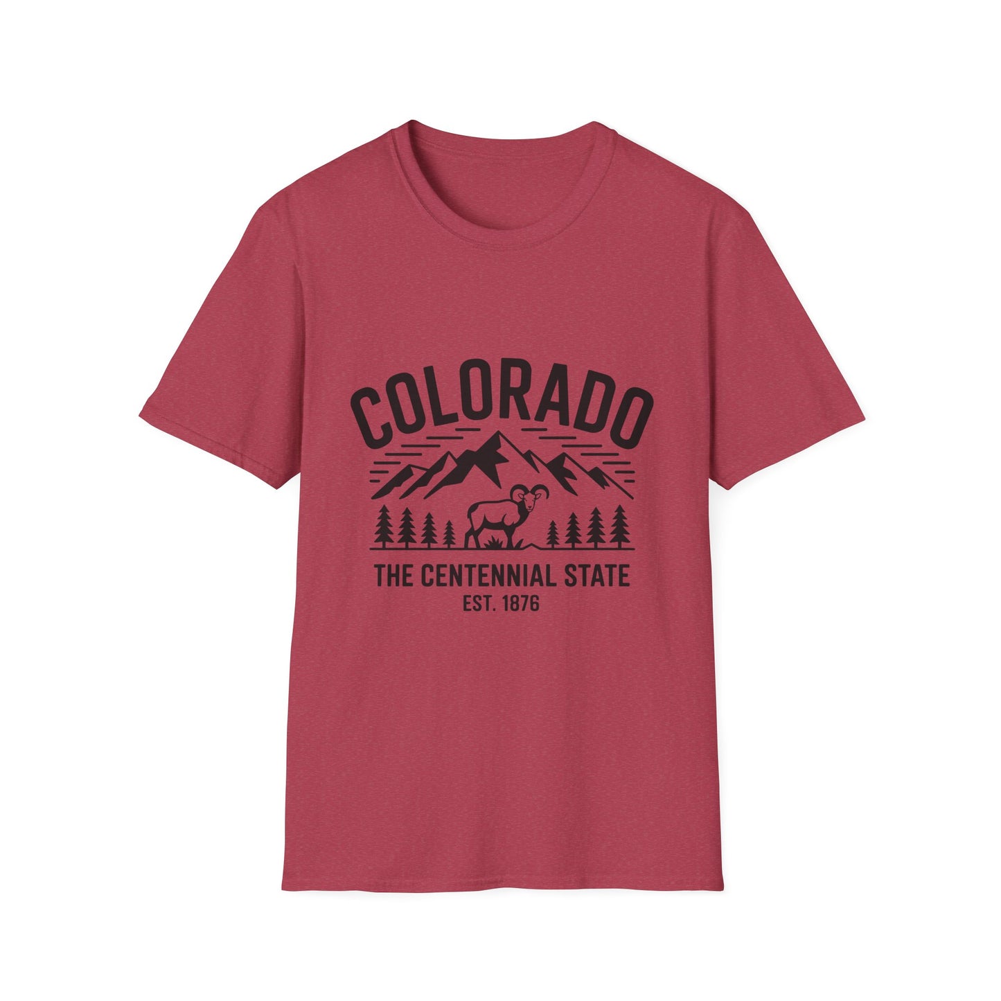 Colorado Adventure Unisex Softstyle T-Shirt, Casual Wear, Travel Tee, Nature Lover Gift, Graphic Tee, Outdoor Apparel