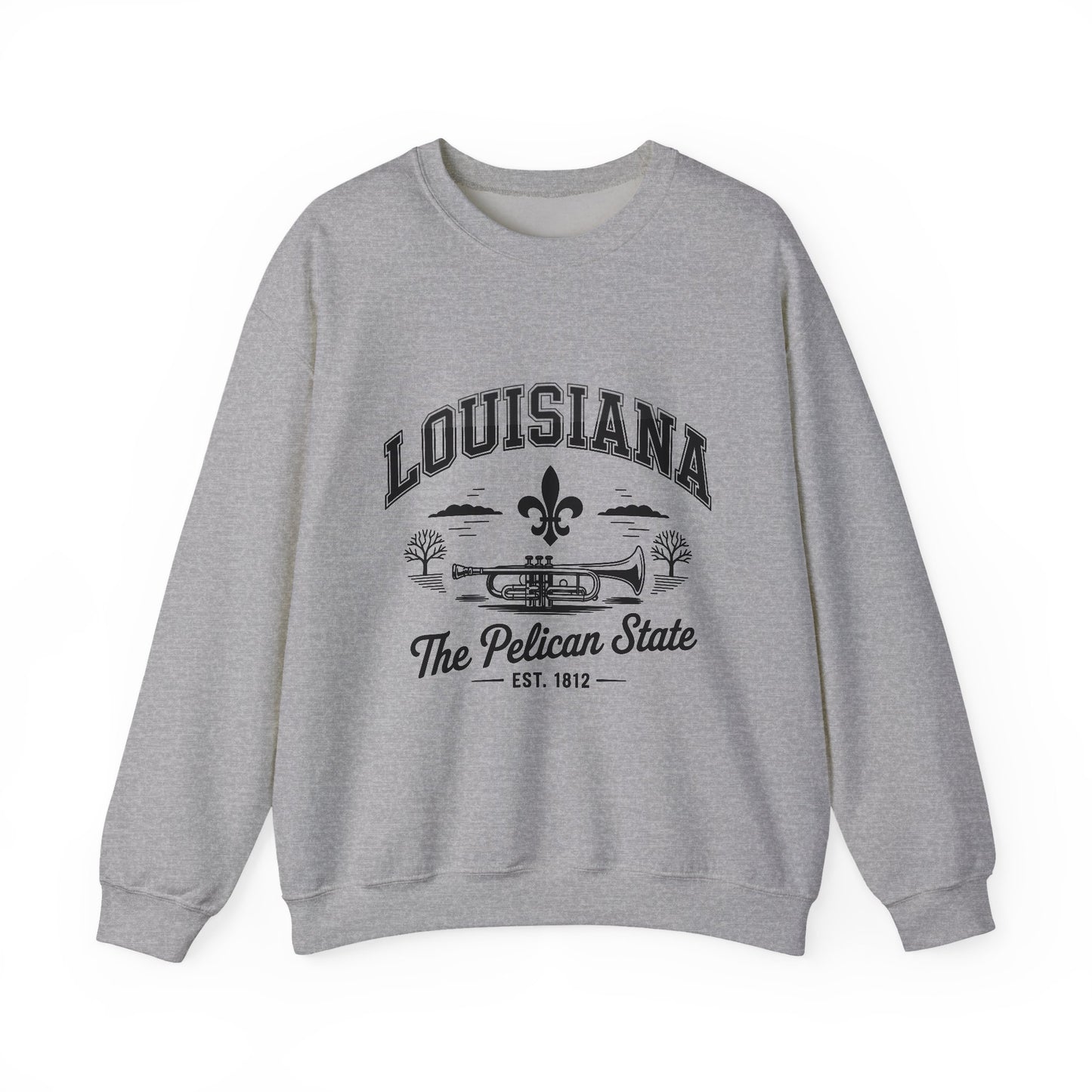 Louisiana Pelican State Sweatshirt, Unisex Crewneck, Cozy Gift for Birthdays, Travel Souvenir, Casual Style for All Occasions