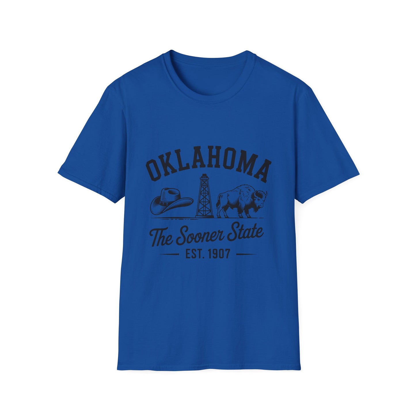 Oklahoma Vintage Softstyle T-Shirt, Unisex Apparel, State Pride Tee, Casual Wear, Gift for Travelers, Souvenir Shirt, Comfortable Fashion