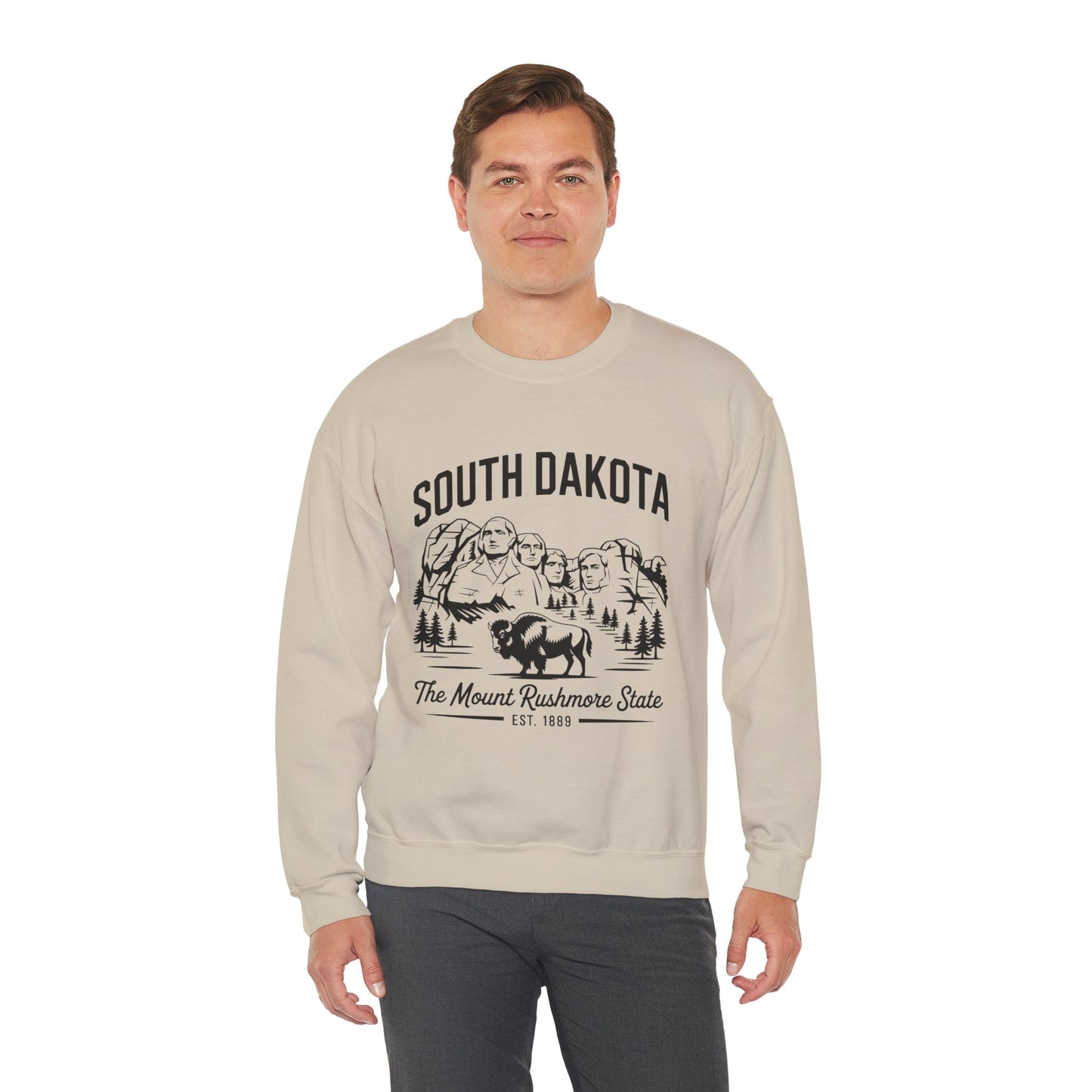 South Dakota Vintage Crewneck Sweatshirt | Mount Rushmore State Apparel, Unisex Pullover, Travel Souvenir, Casual Outfit, Gift for Him/Her