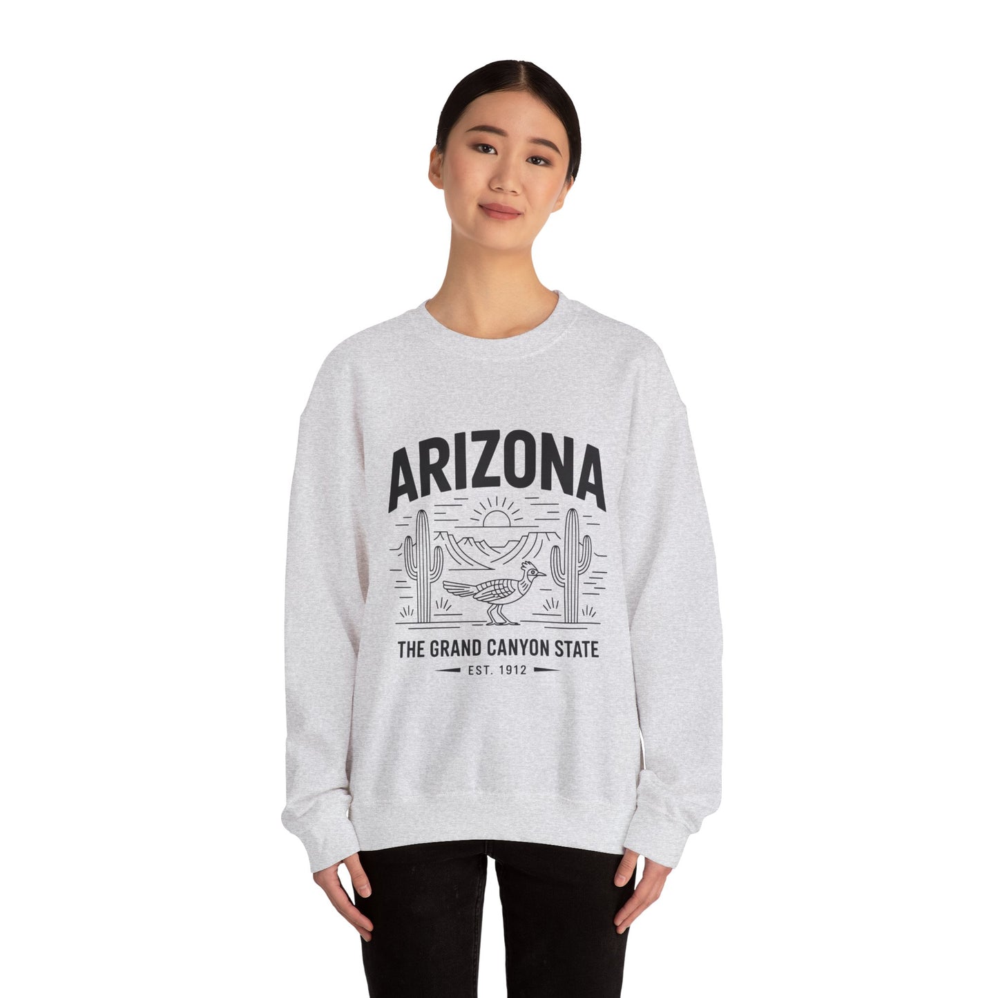 Arizona Crewneck Sweatshirt | Vintage State Apparel, Gift for Travelers, Southwest Style, Unisex Fashion, Cozy Outfit