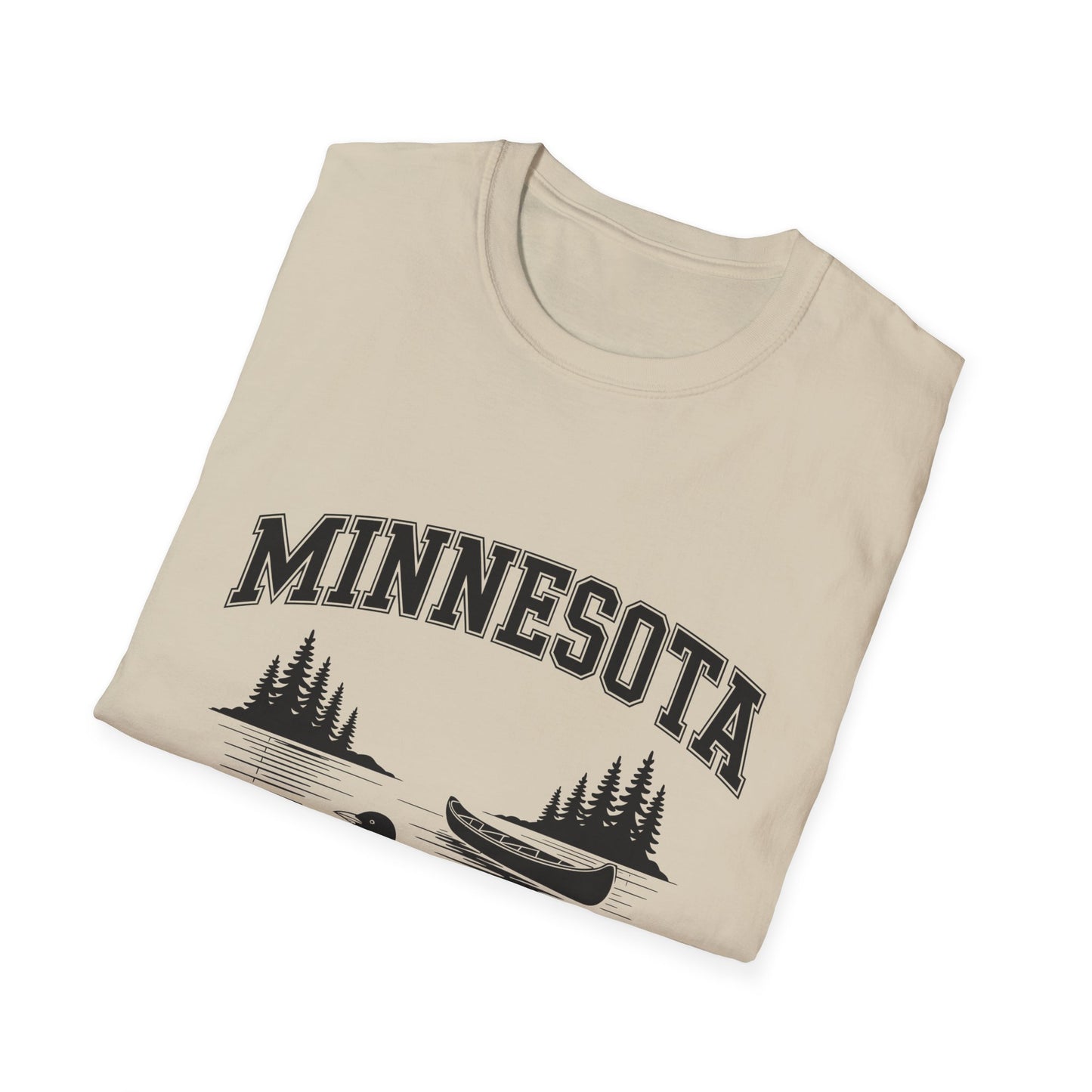Minnesota Vintage Lake T-Shirt, Softstyle Tee, Cool Gift for Outdoor Lovers, Summer Apparel, Nature Enthusiast Wear