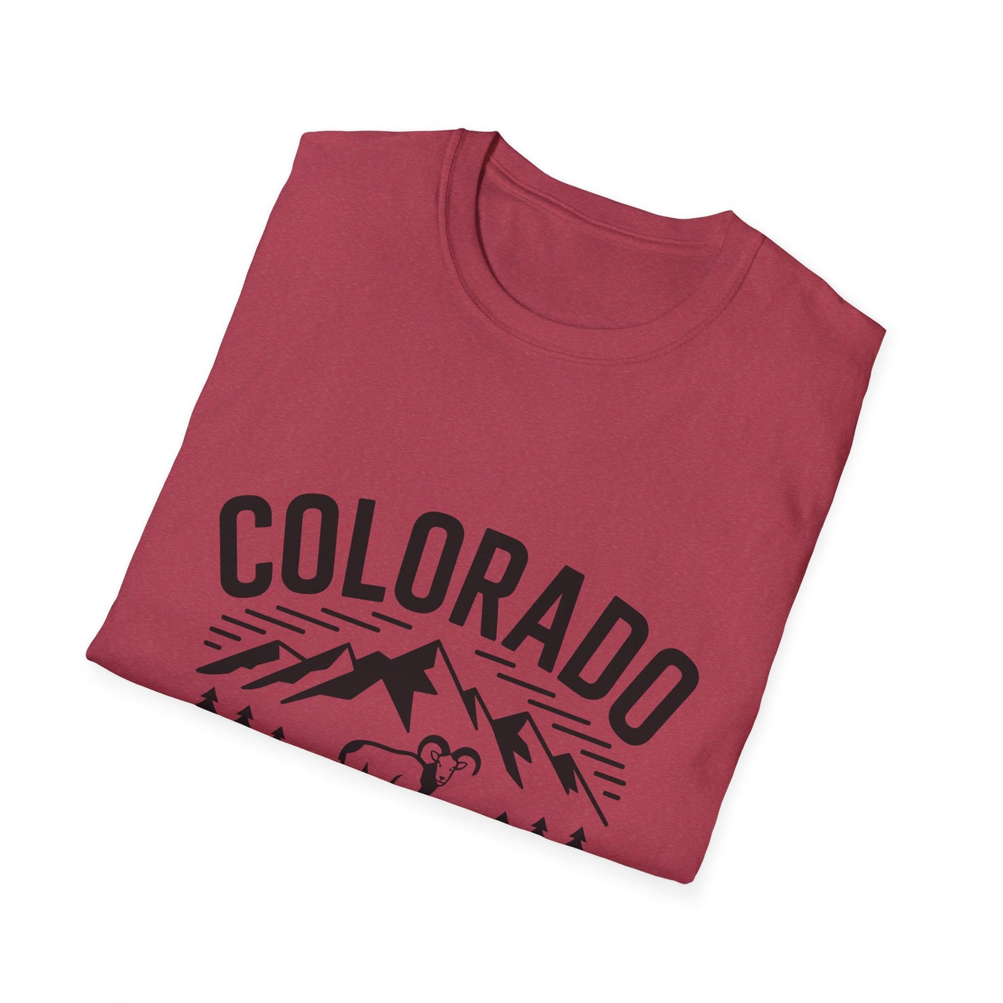 Colorado Adventure Unisex Softstyle T-Shirt, Casual Wear, Travel Tee, Nature Lover Gift, Graphic Tee, Outdoor Apparel