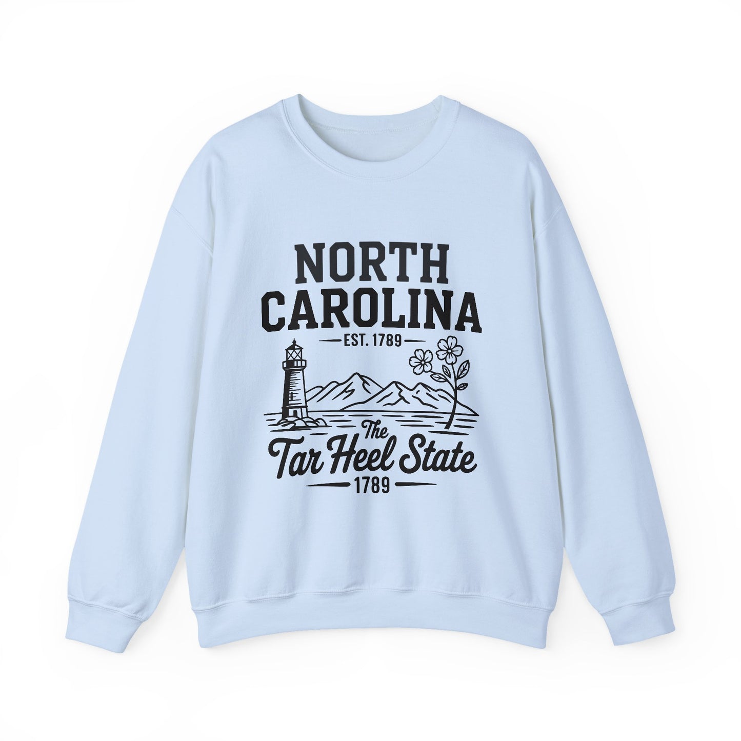 North Carolina Heavy Blend Sweatshirt, Cozy State Pride Crewneck, Unique Gift for Southerners, Perfect for Travel and Outdoors, Celebrate NC