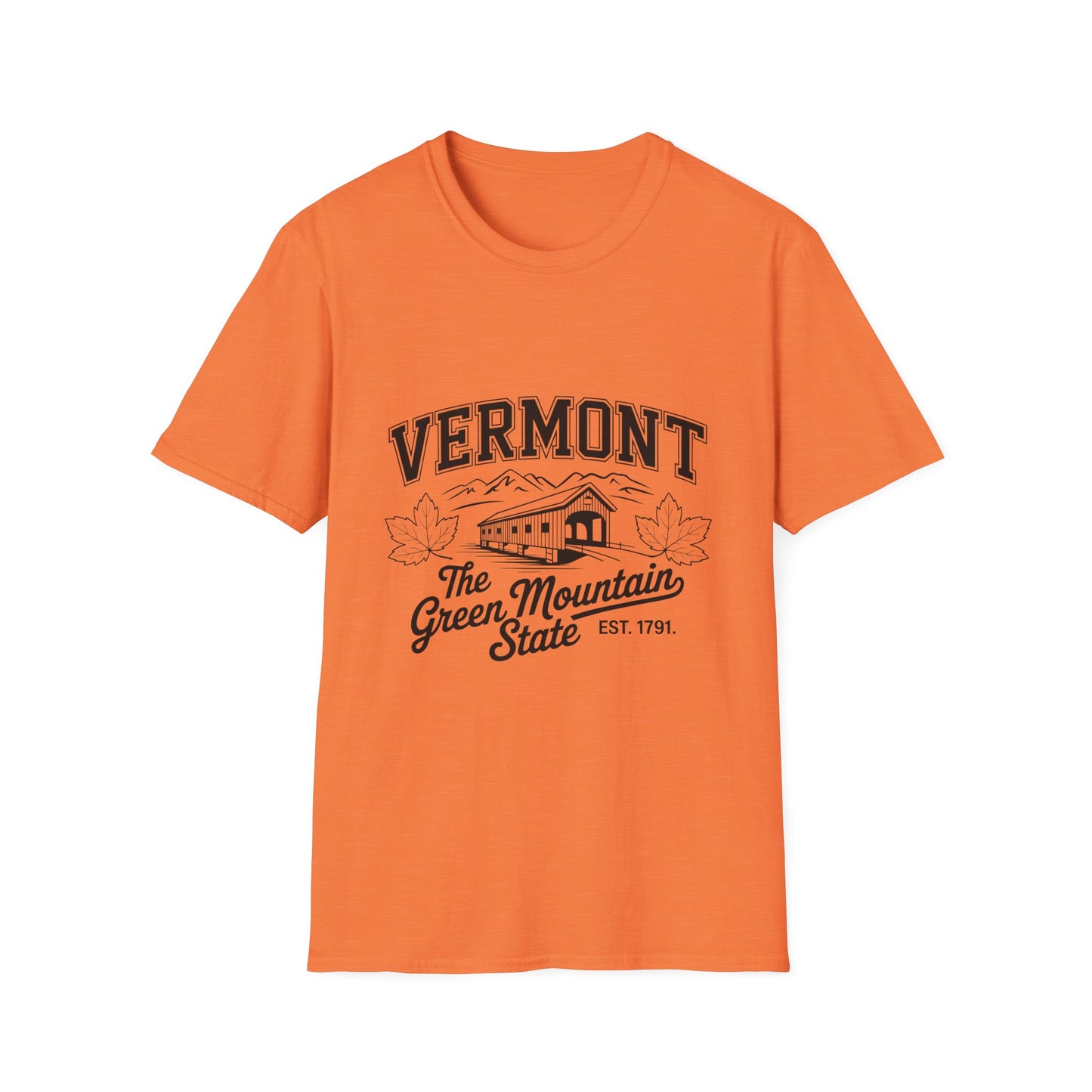 Vermont Vintage Graphic Tee, Softstyle Unisex Shirt, Nature Lover Gift, Travel Souvenir Tee, Casual Homewear, Outdoor Adventure Apparel