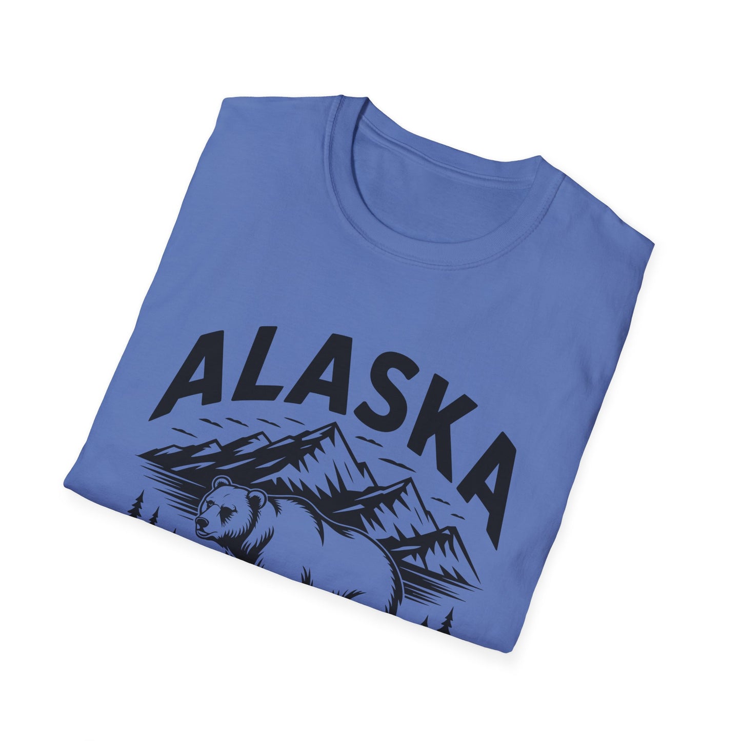 Alaska Adventure Unisex Softstyle T-Shirt, Casual Wear, Travel Shirt, Gift for Nature Lovers, Outdoor Apparel, Wildlife Enthusiast Tee