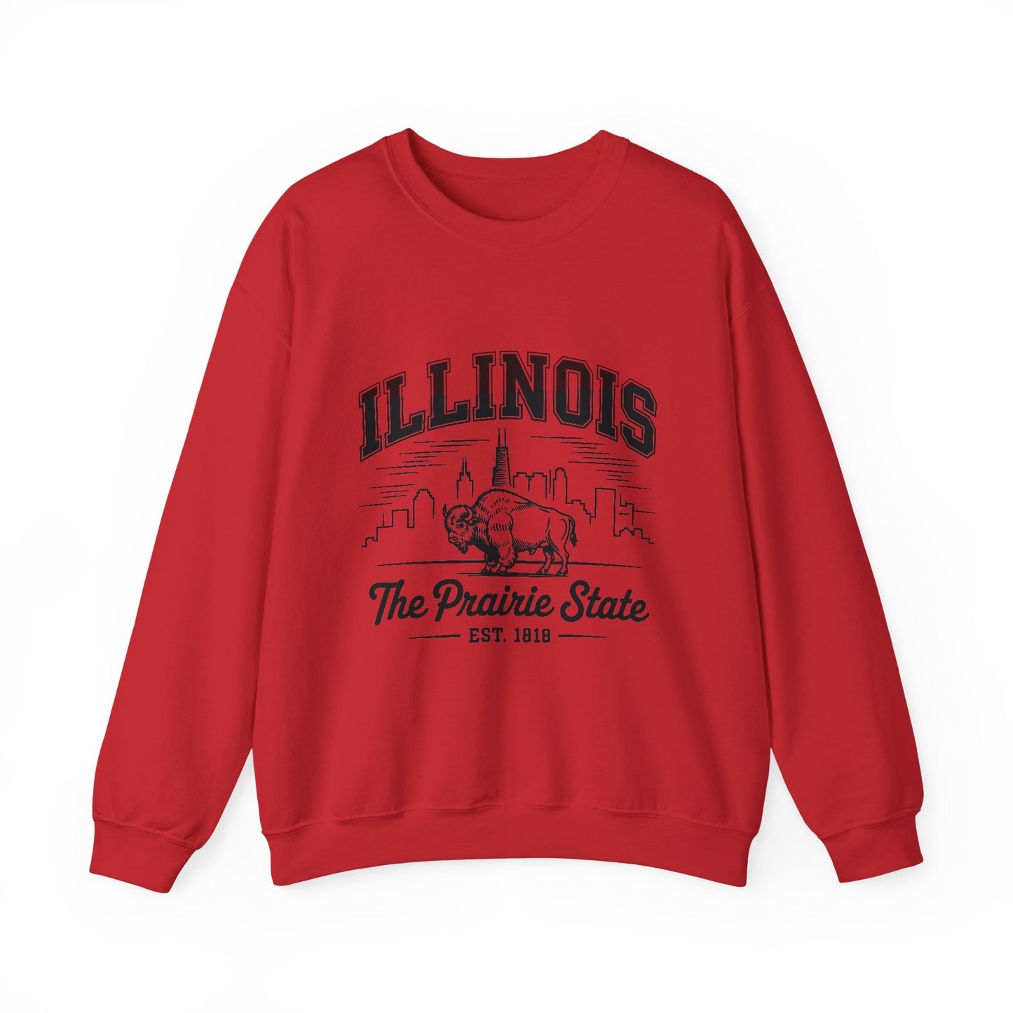Illinois Crewneck Sweatshirt, Cozy Unisex Apparel, Prairie State Fashion, Gift for Illinois Lovers, Casual Everyday Wear