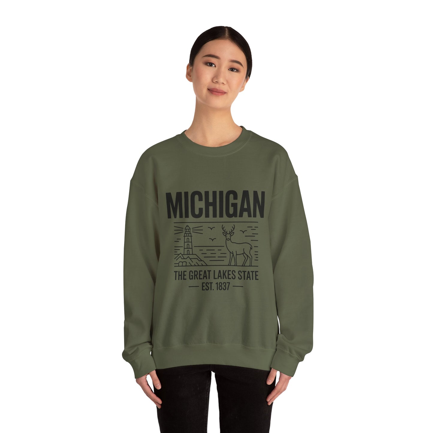 Michigan Pride Sweatshirt | Unisex Heavy Blend™ Crewneck | Great Lakes State Gift | Cozy Apparel for Outdoors | Perfect for All Seasons