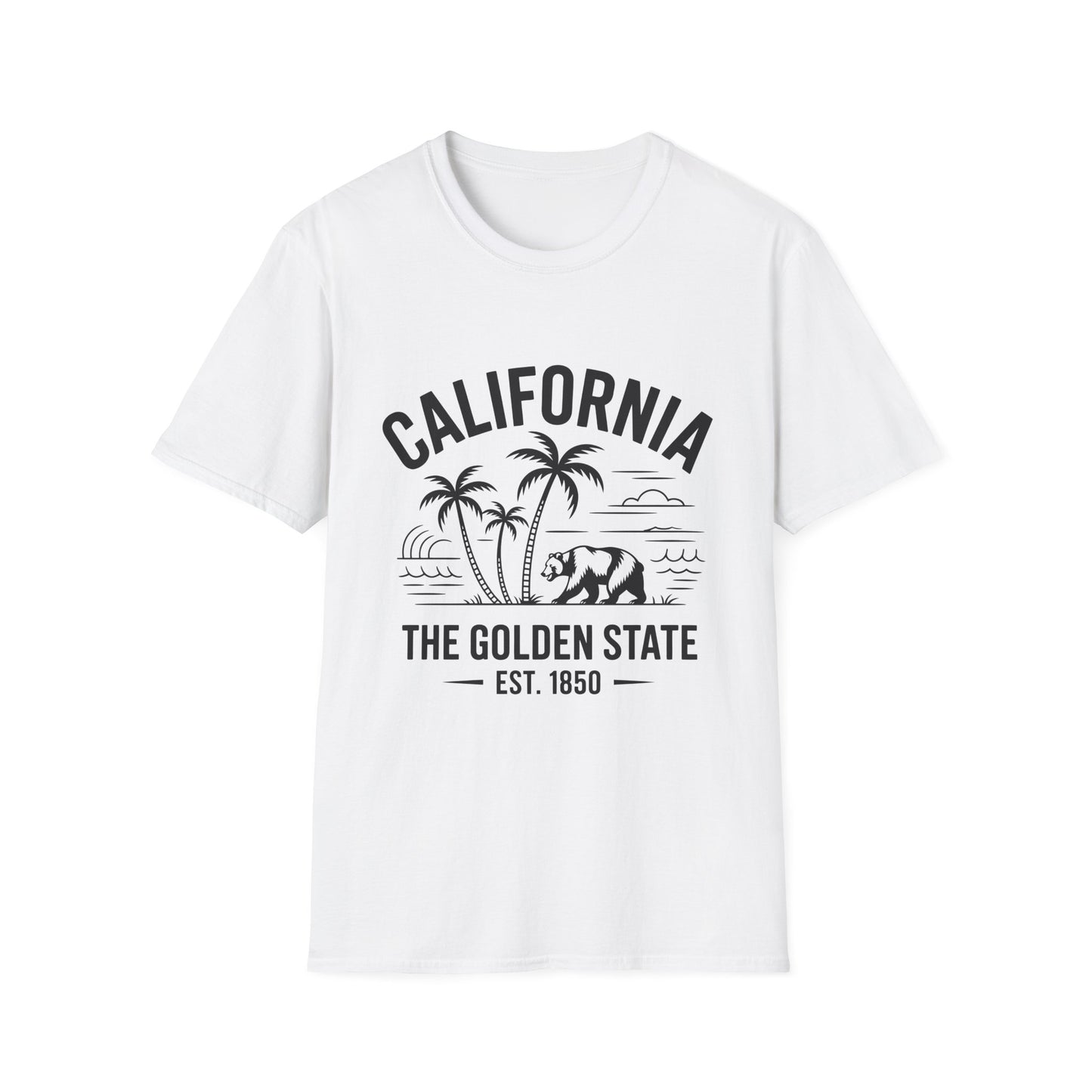 California Inspired Unisex T-Shirt, Softstyle Tee, Vintage California Tee, Travel Gift, Summer Fashion, Beachwear, Casual Wear