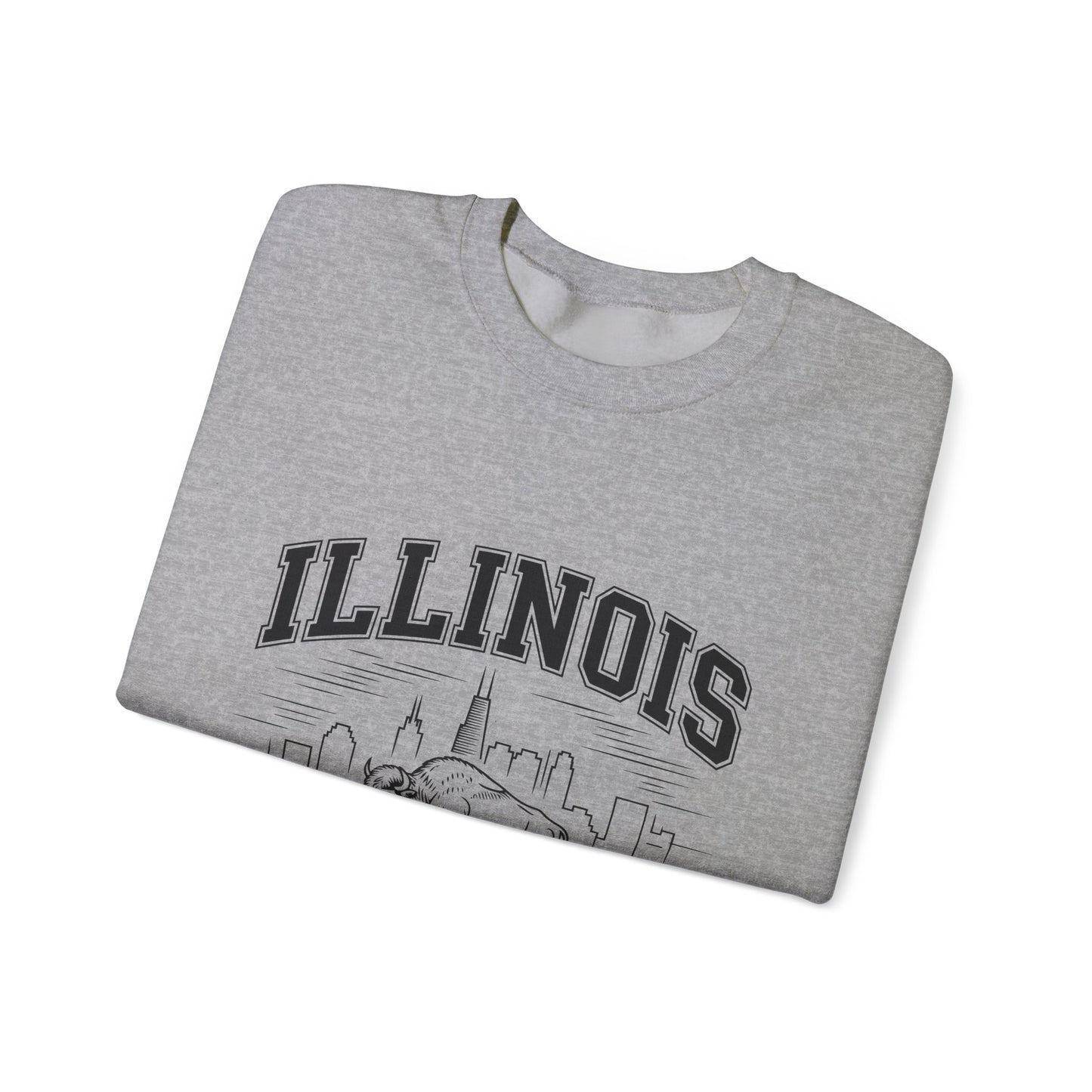 Illinois Crewneck Sweatshirt, Cozy Unisex Apparel, Prairie State Fashion, Gift for Illinois Lovers, Casual Everyday Wear