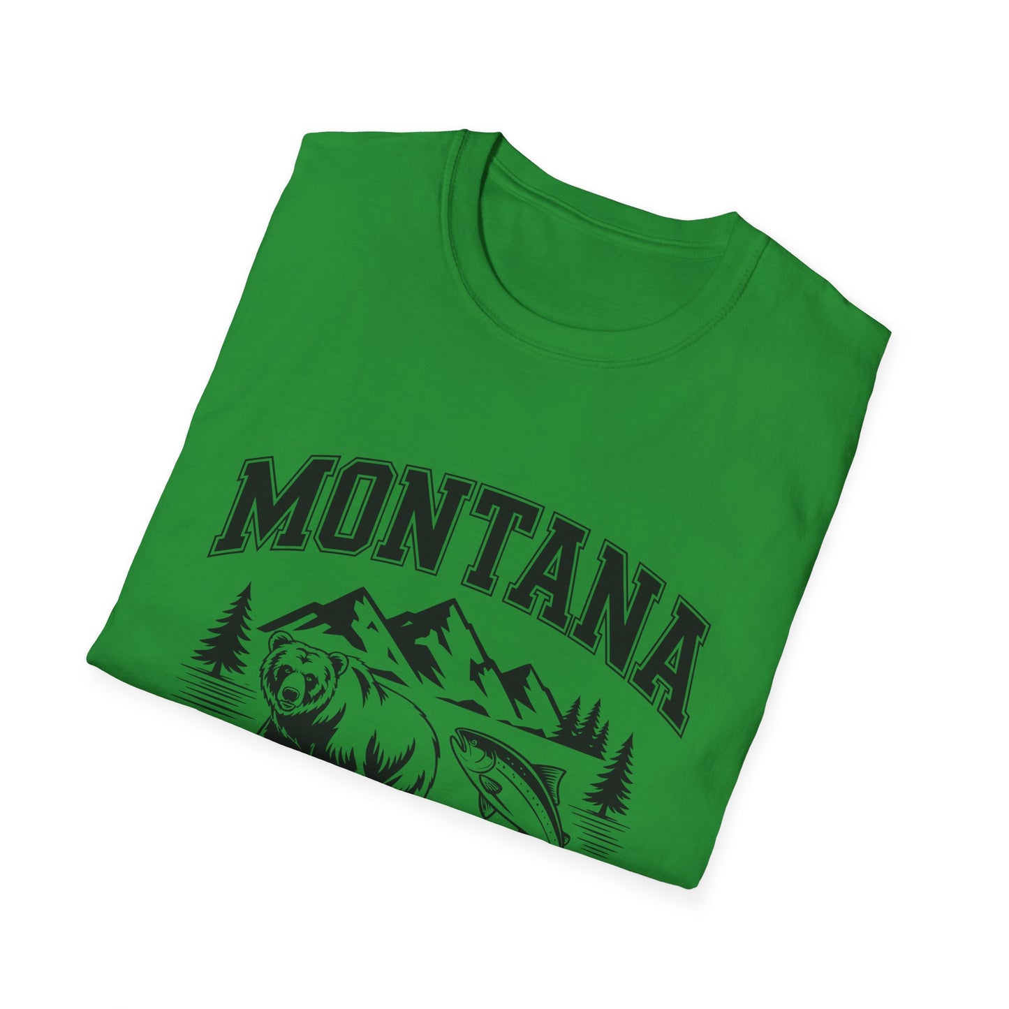Montana Bear Graphic T-Shirt | Unisex Souvenir Tee for Nature Lovers | Perfect for Travel, Birthdays, Holidays, Outdoor Adventures
