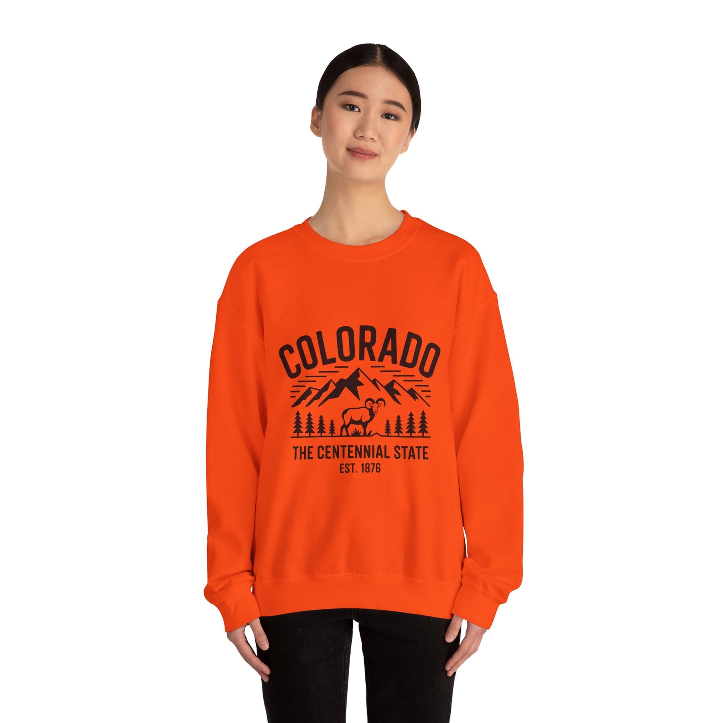 Colorado Adventure Crewneck Sweatshirt - Cozy State Pride Apparel for Outdoor Lovers, Gifts for Tourists & Nature Enthusiasts