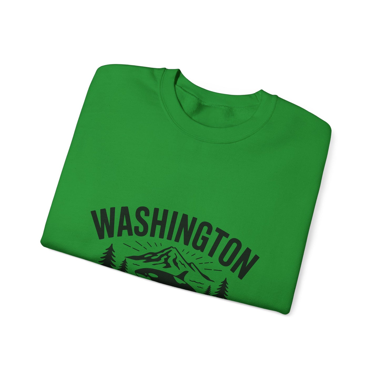 Washington Evergreen State Sweatshirt, Cozy Unisex Crewneck, Perfect for Travel, Nature Lovers, Gift Idea for Holidays