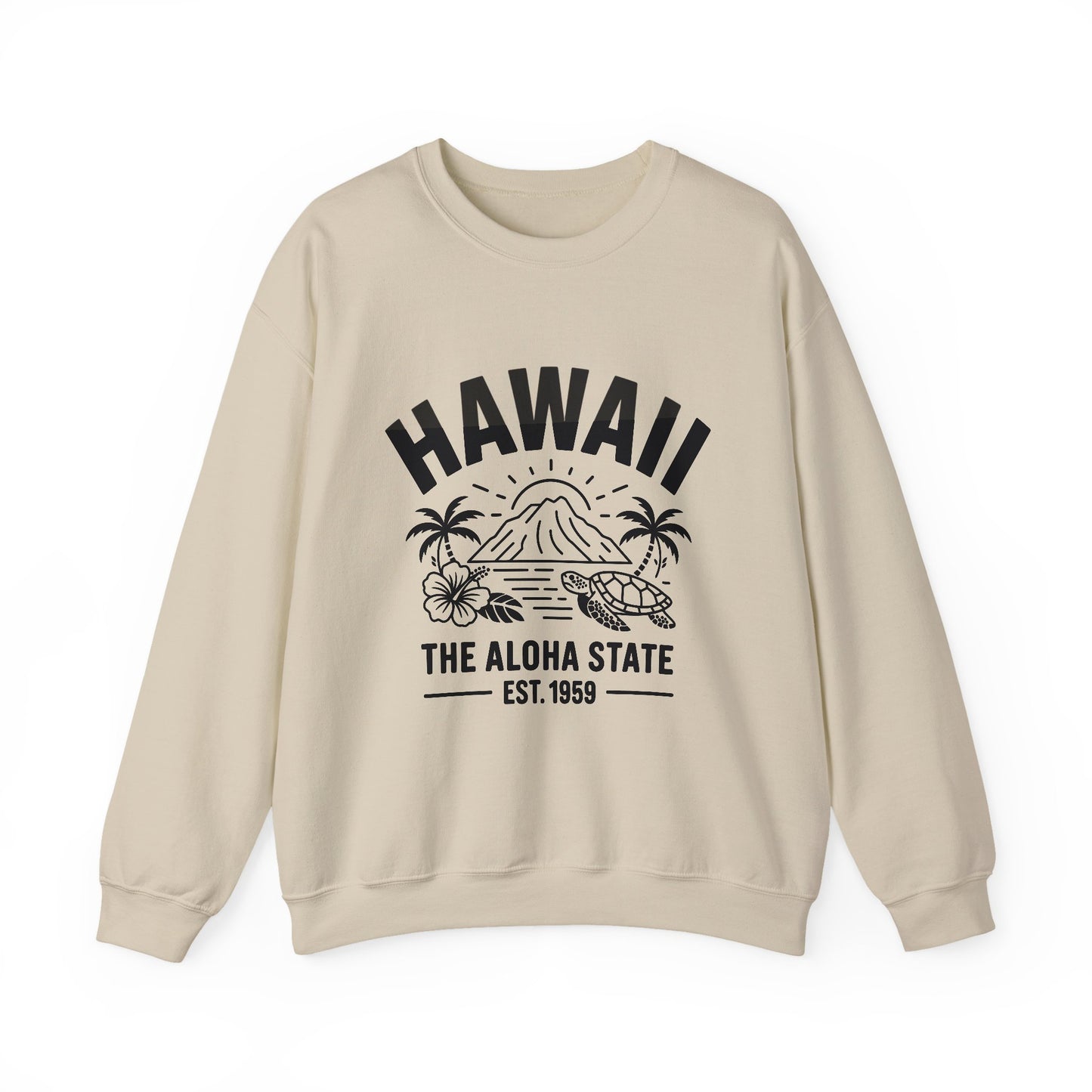 Hawaii Aloha Crewneck Sweatshirt, Beach Vibes, Vacation Apparel, Casual Style, Gift for Travelers, Summer Fashion, Cozy Wear